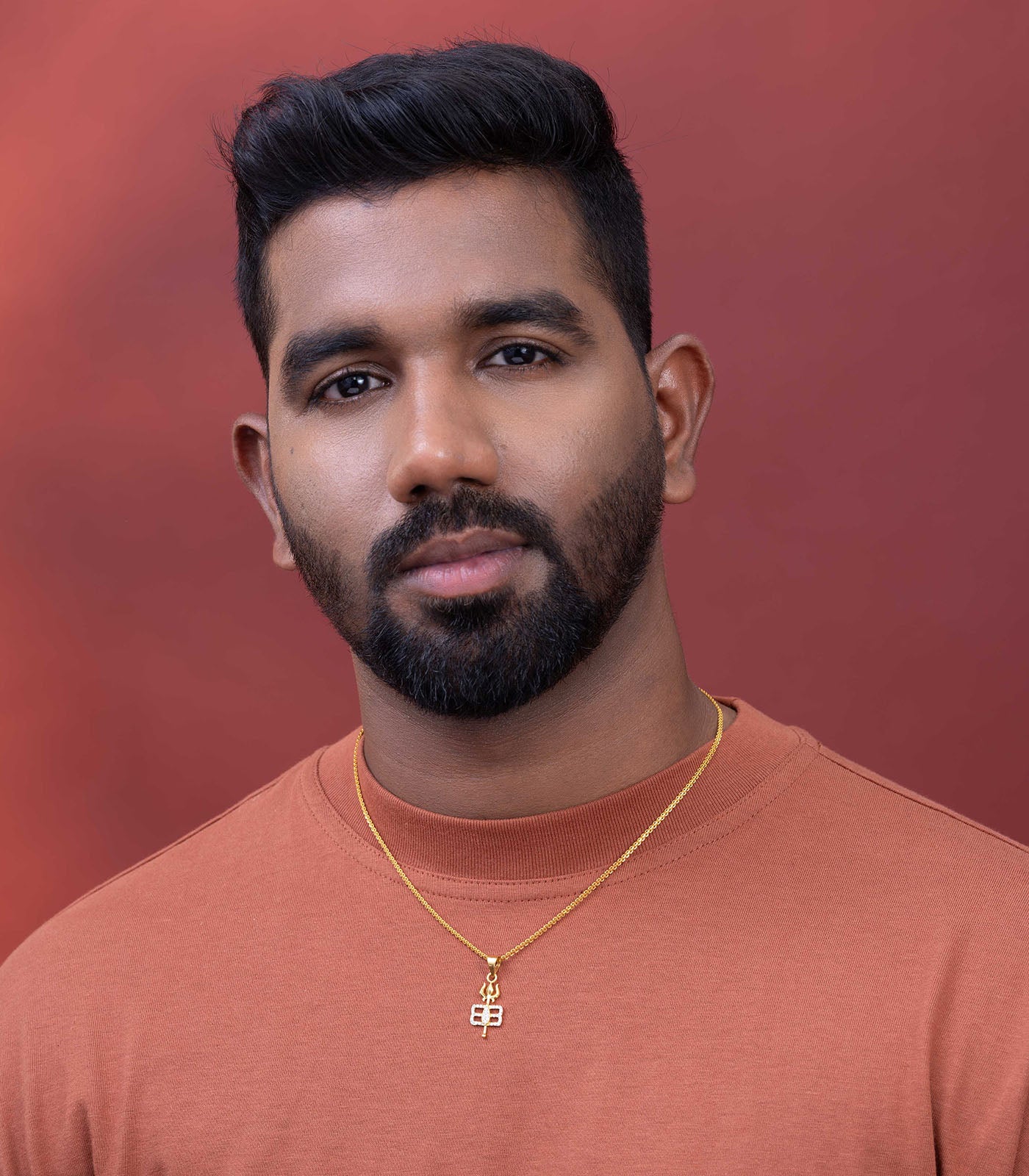 Trishul Tripund Gold Pendant