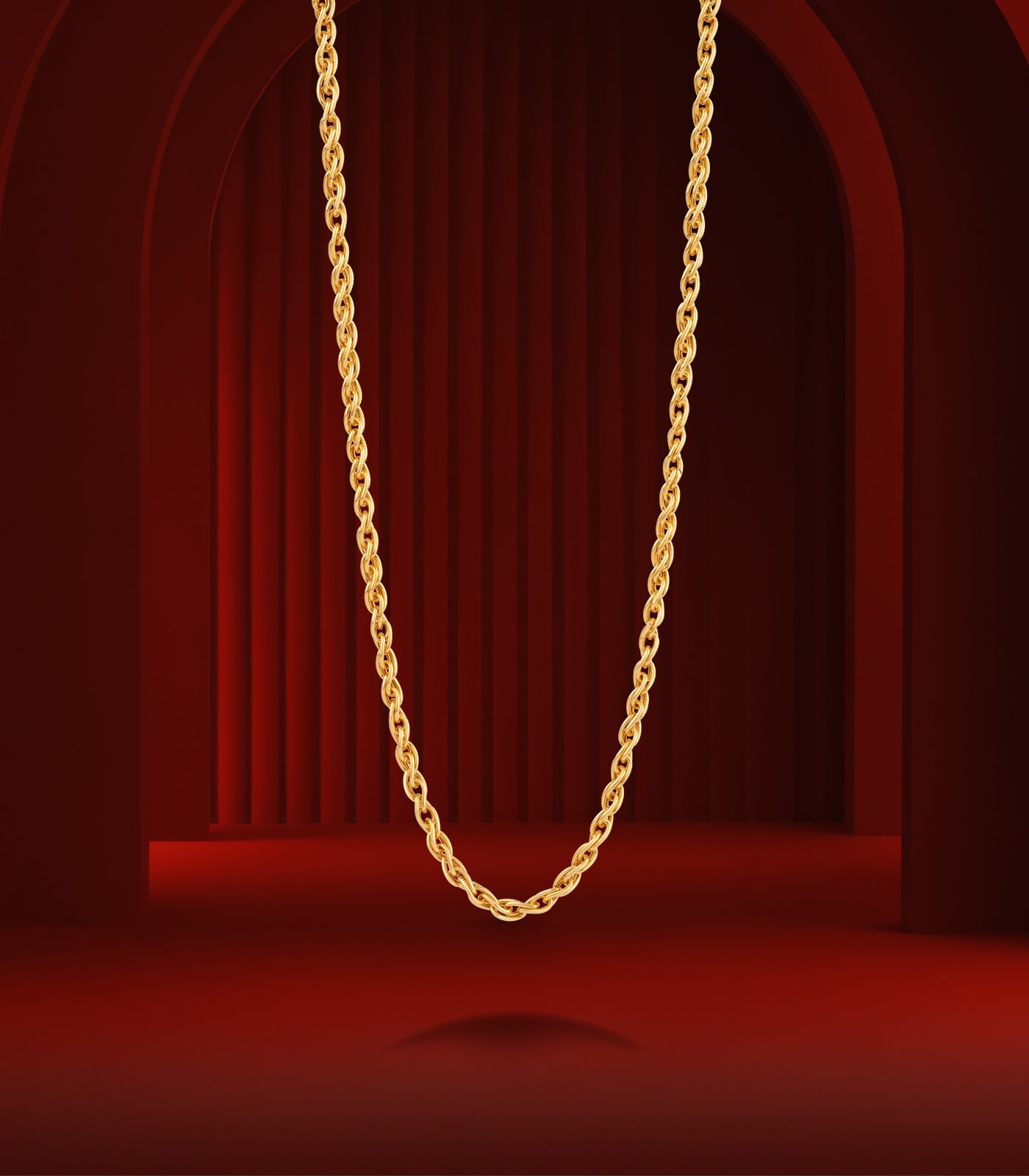 Swirl Gold chain
