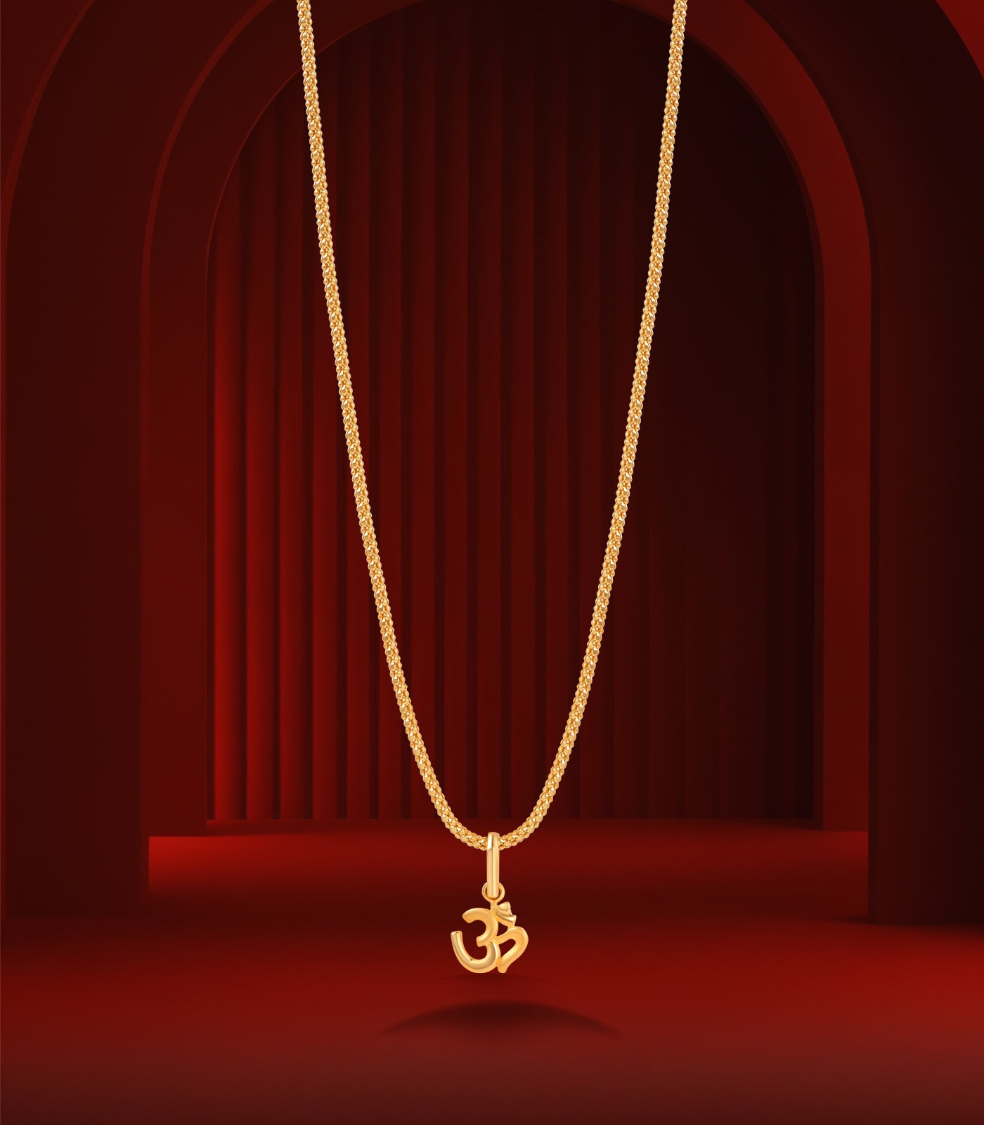 Om Gold Chain Pendant