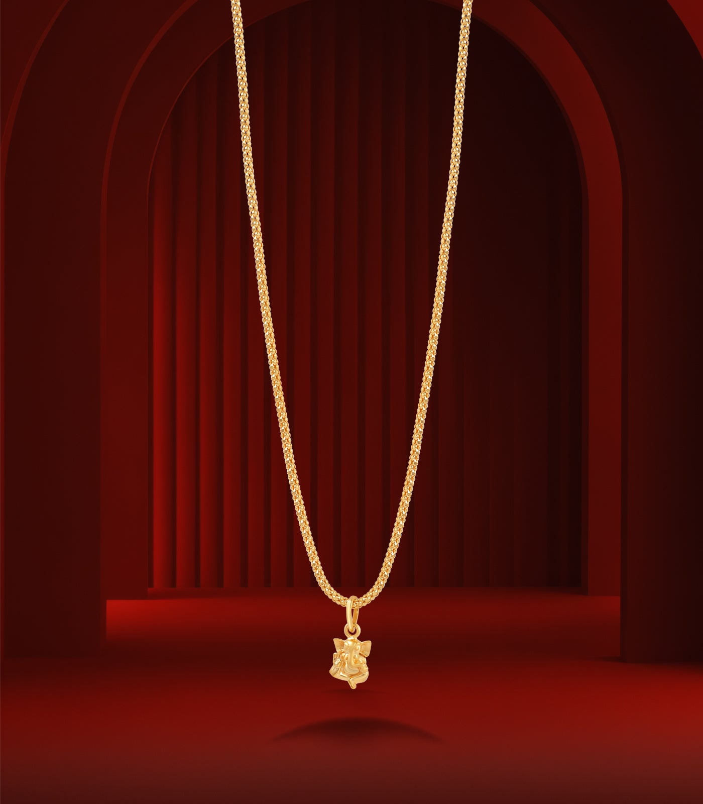 Ganpati Gold Chain Pendant