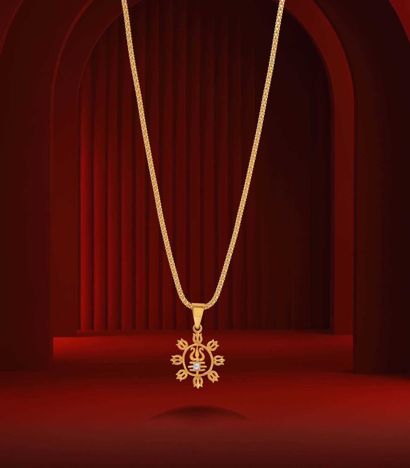 Trishul Gold Pendant