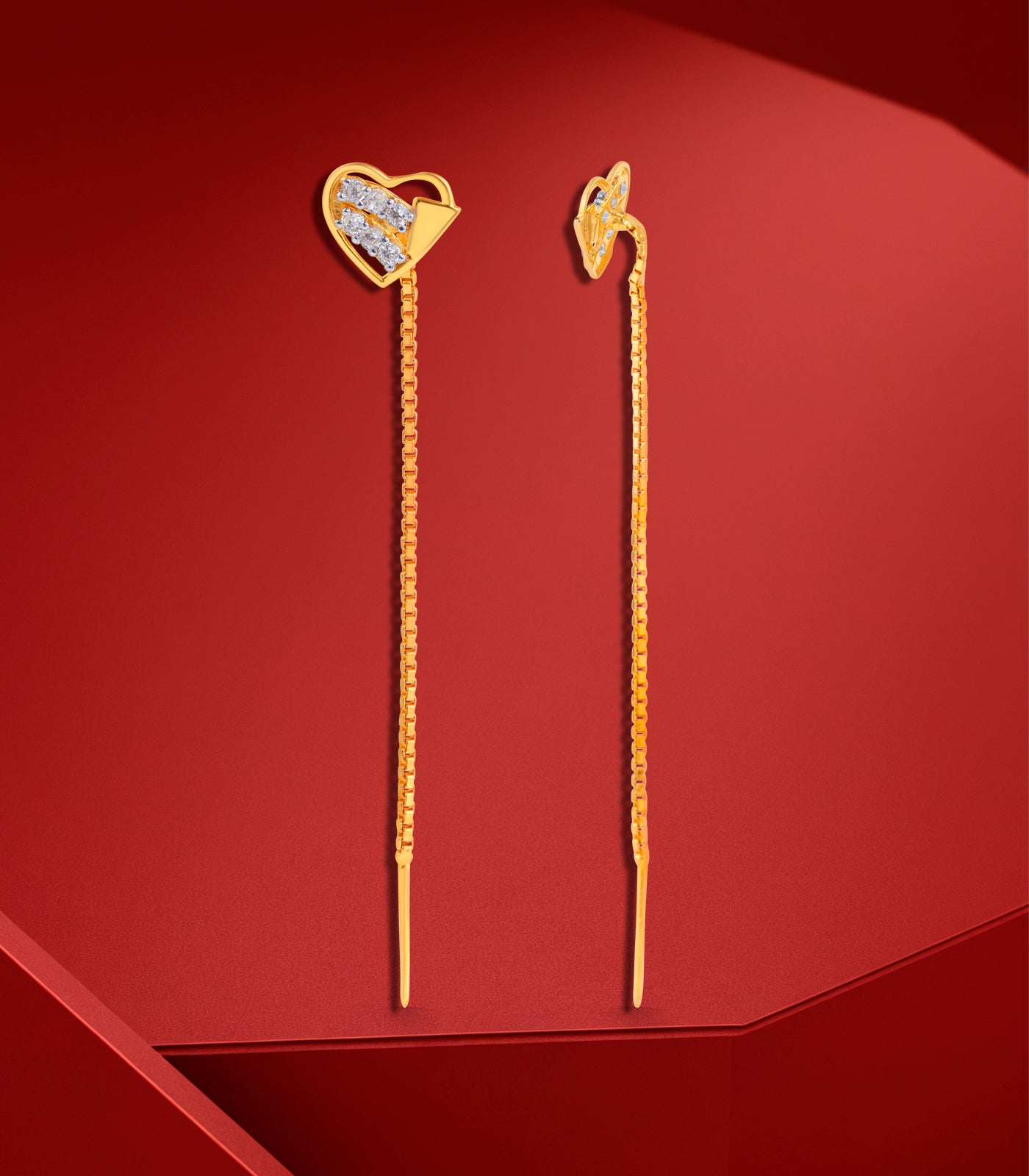 Gleaming Heart Cascade Gold Tops