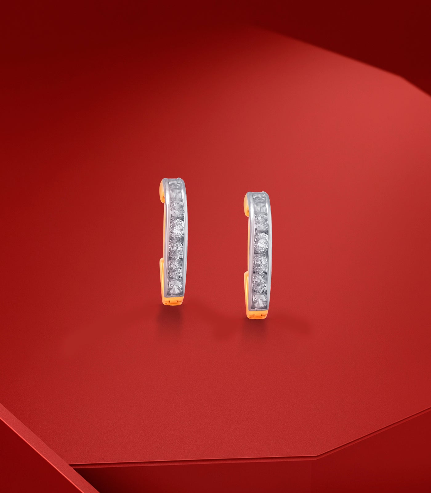 Circle Stone Studded Earrings