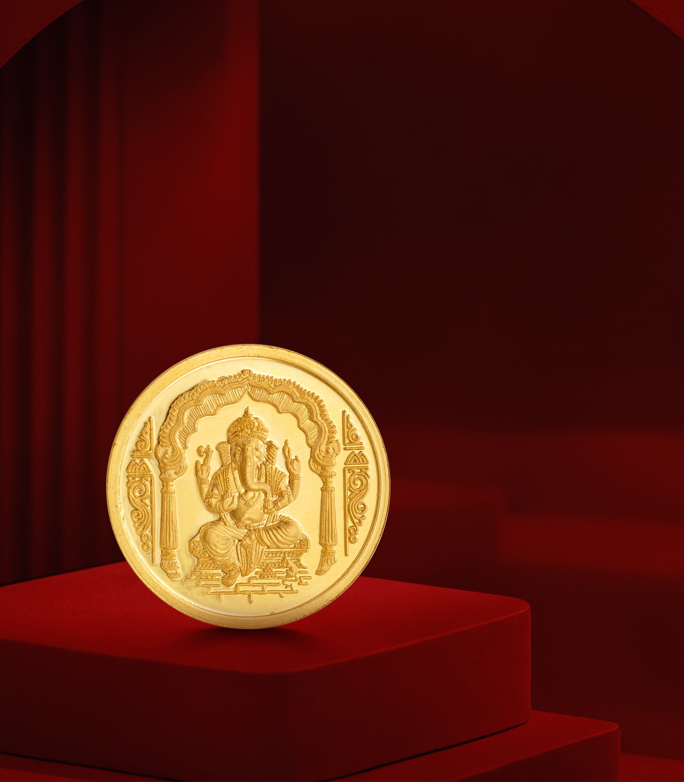 Gold Ganpati Coin-1GM