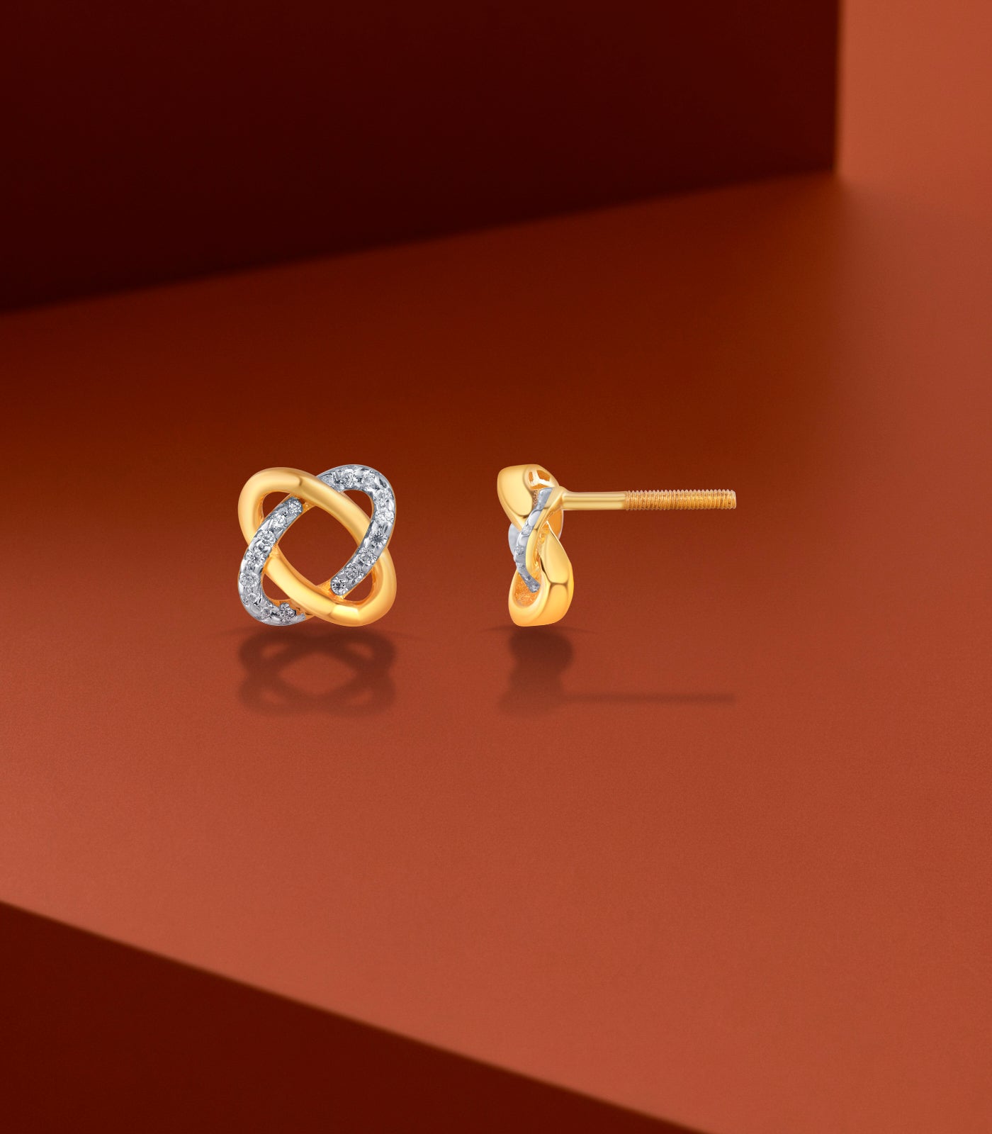 Eternal Knot Gold Earrings