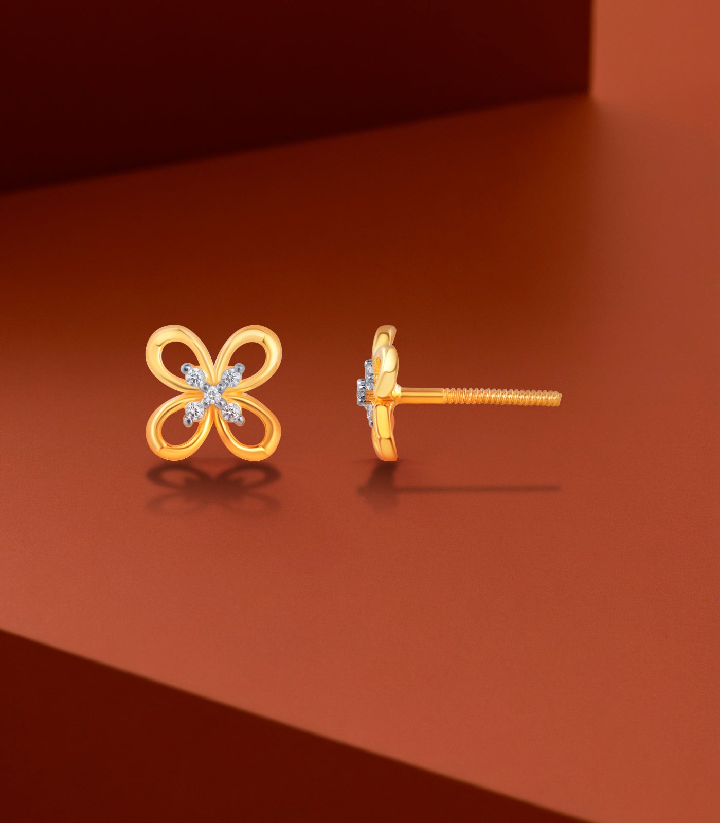 Flutter Bloom Gold Earrings