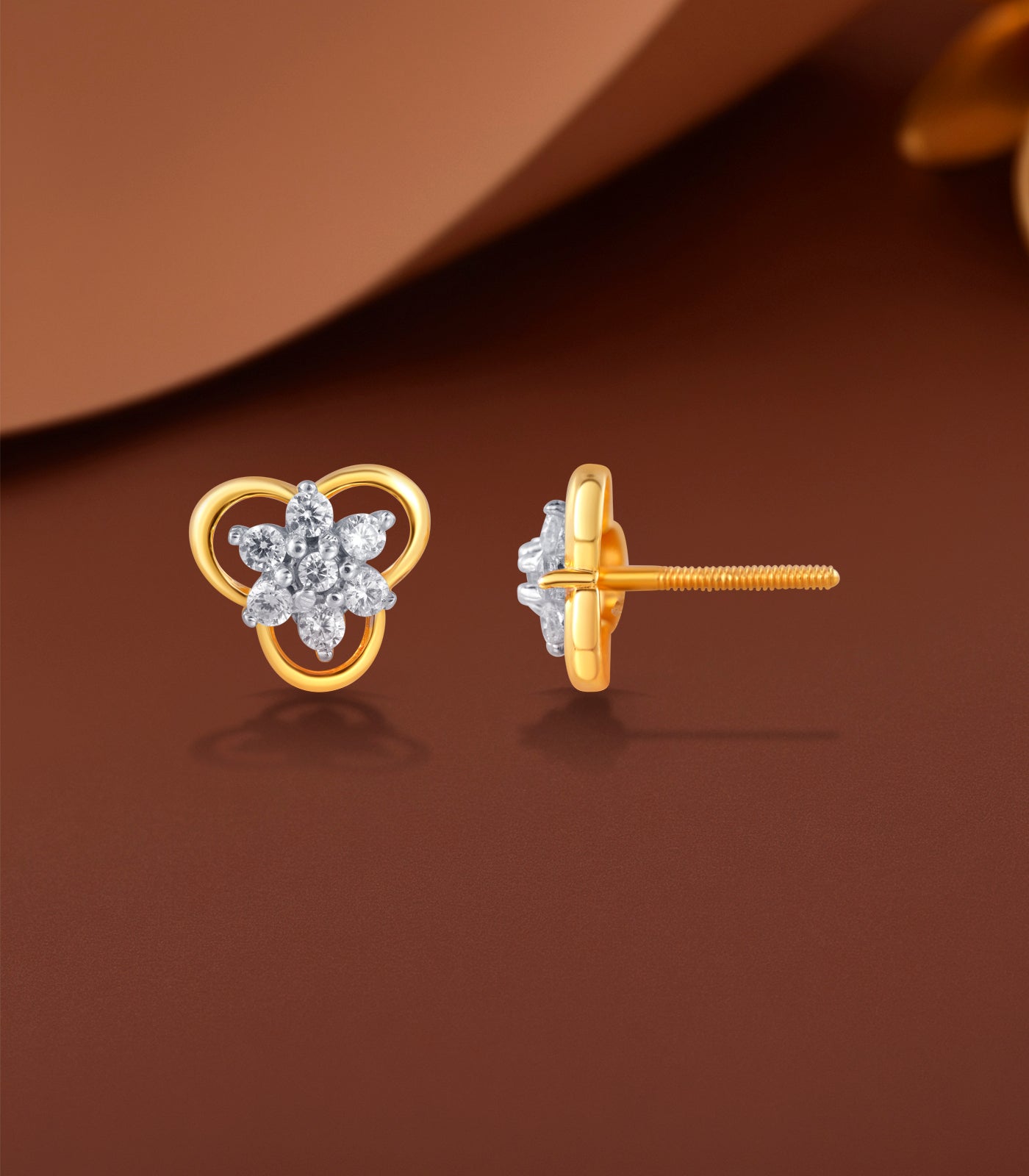 Petal Gleam Gold Earrings