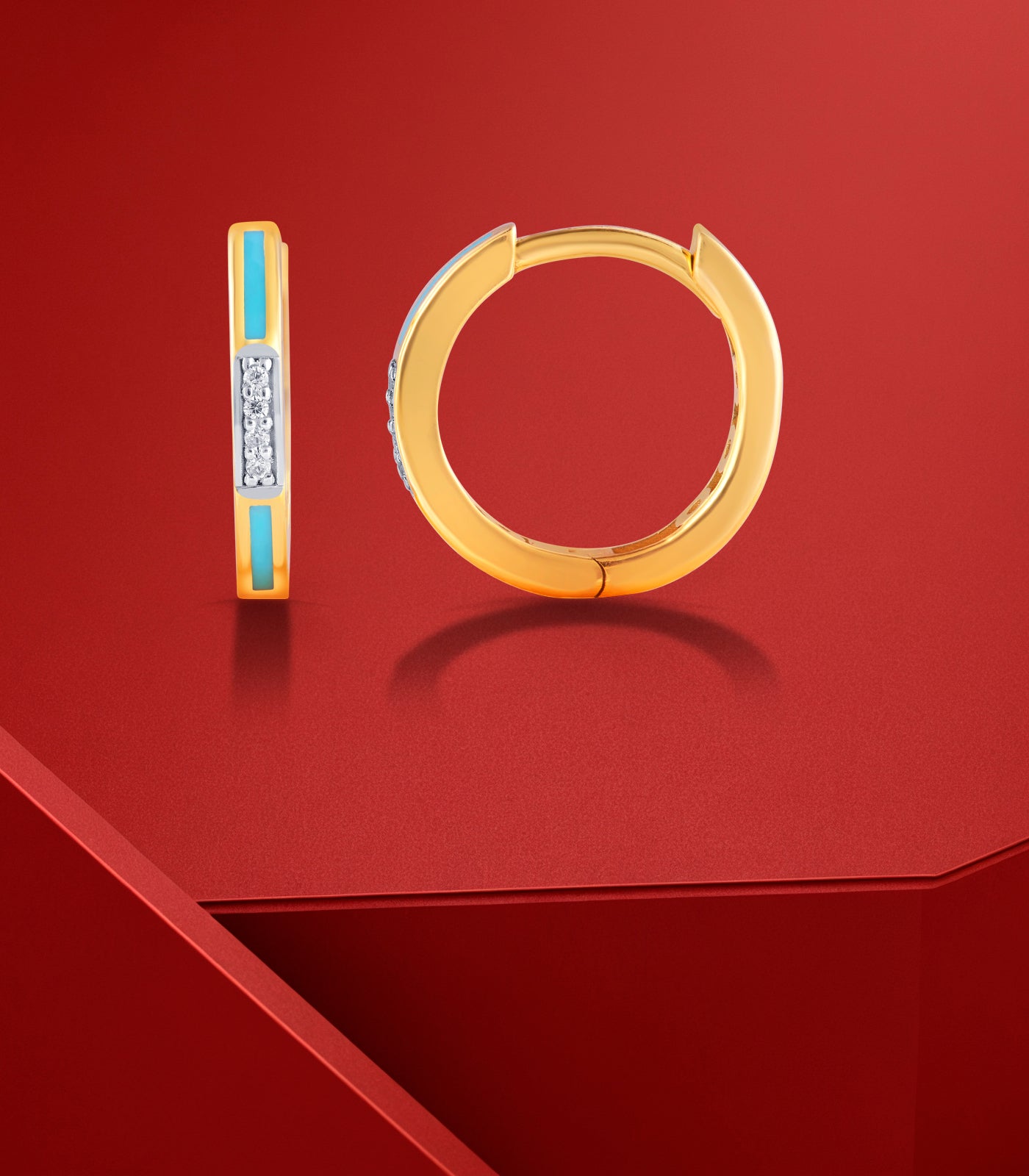 Aurelle Dual-Tone Gold Earrings