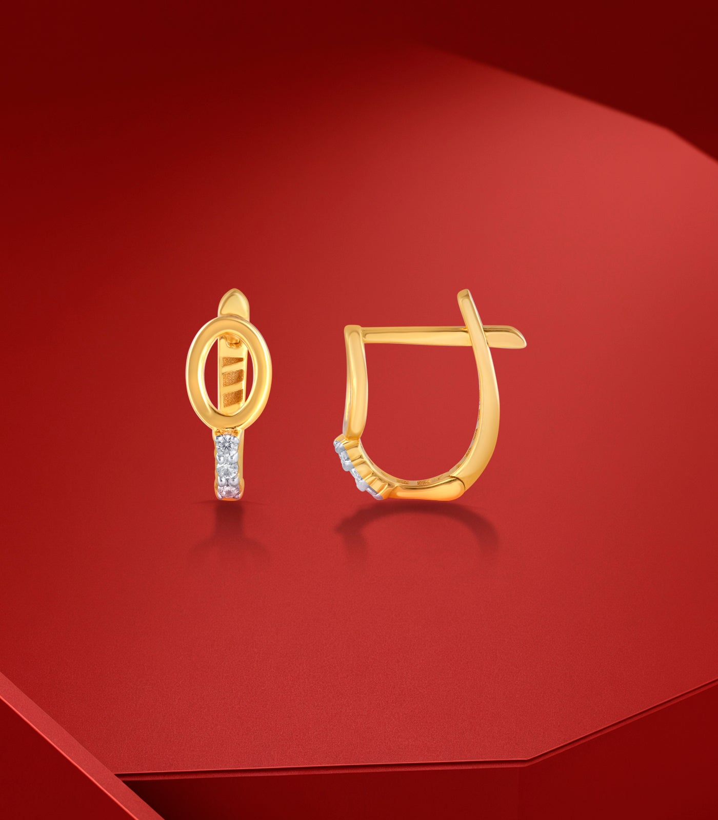 Aurelia Arc Gold Hoop Earrings