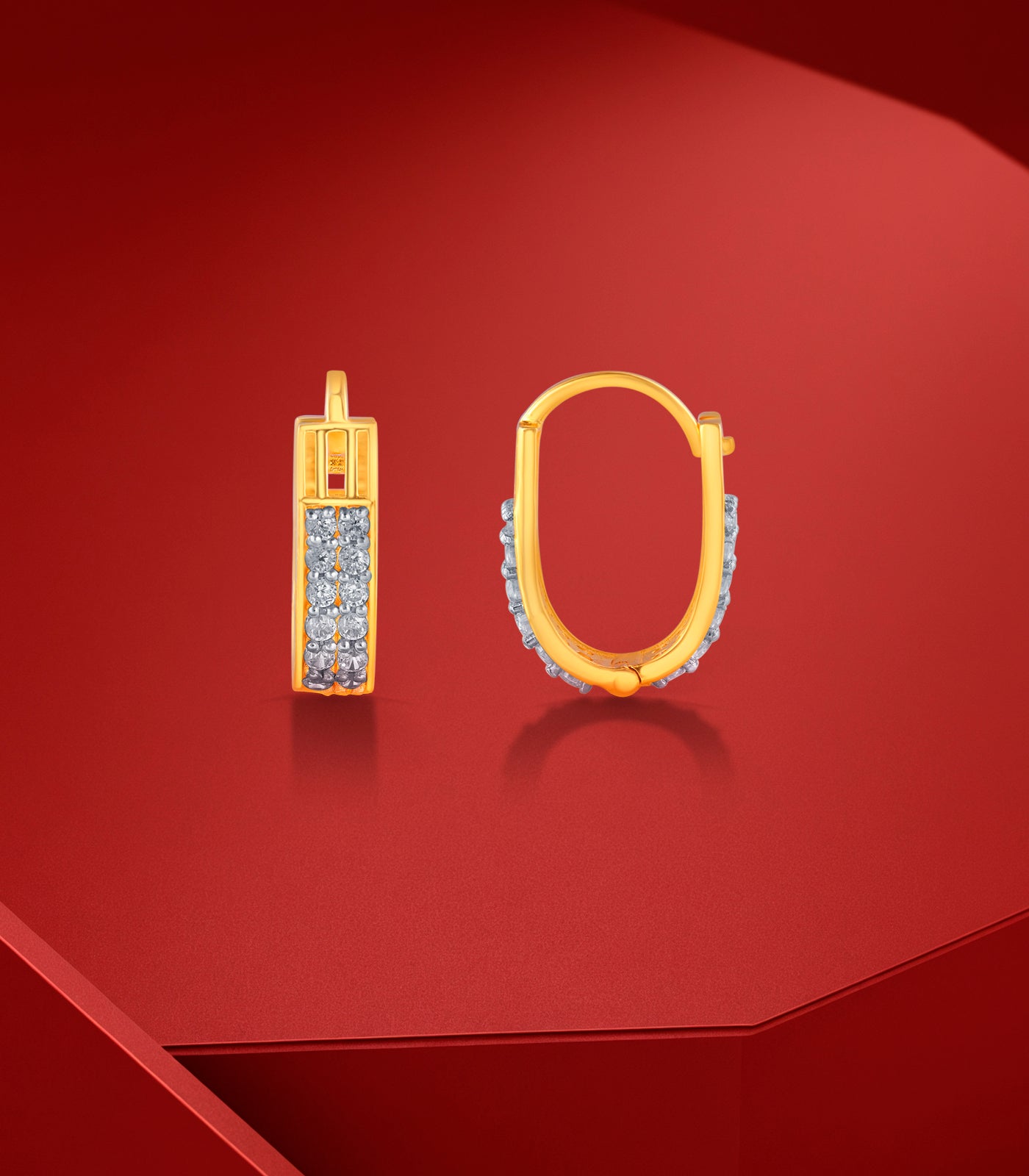 U- Shaped Crystal Earrings