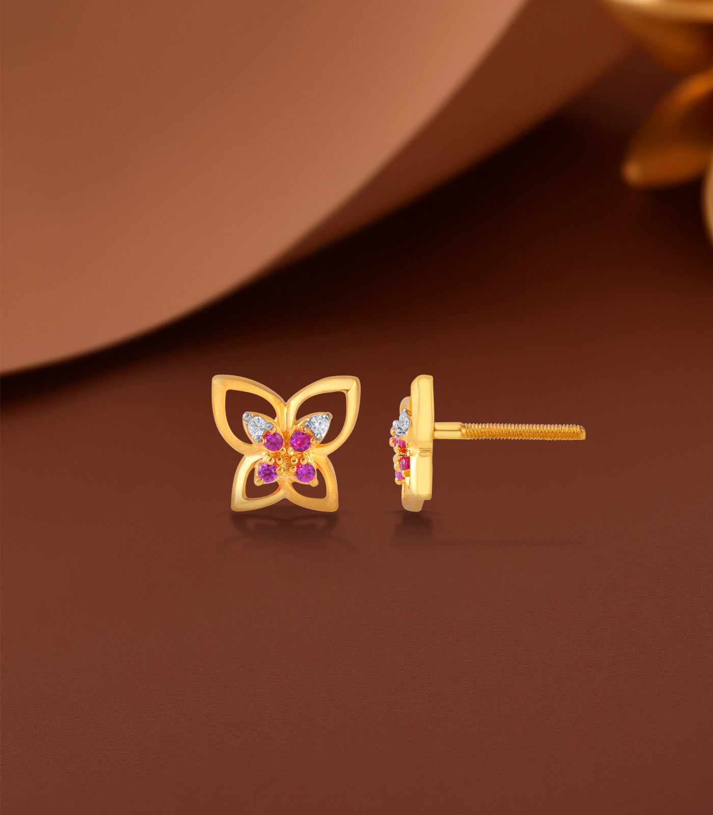 Pink Floral Gold Tops