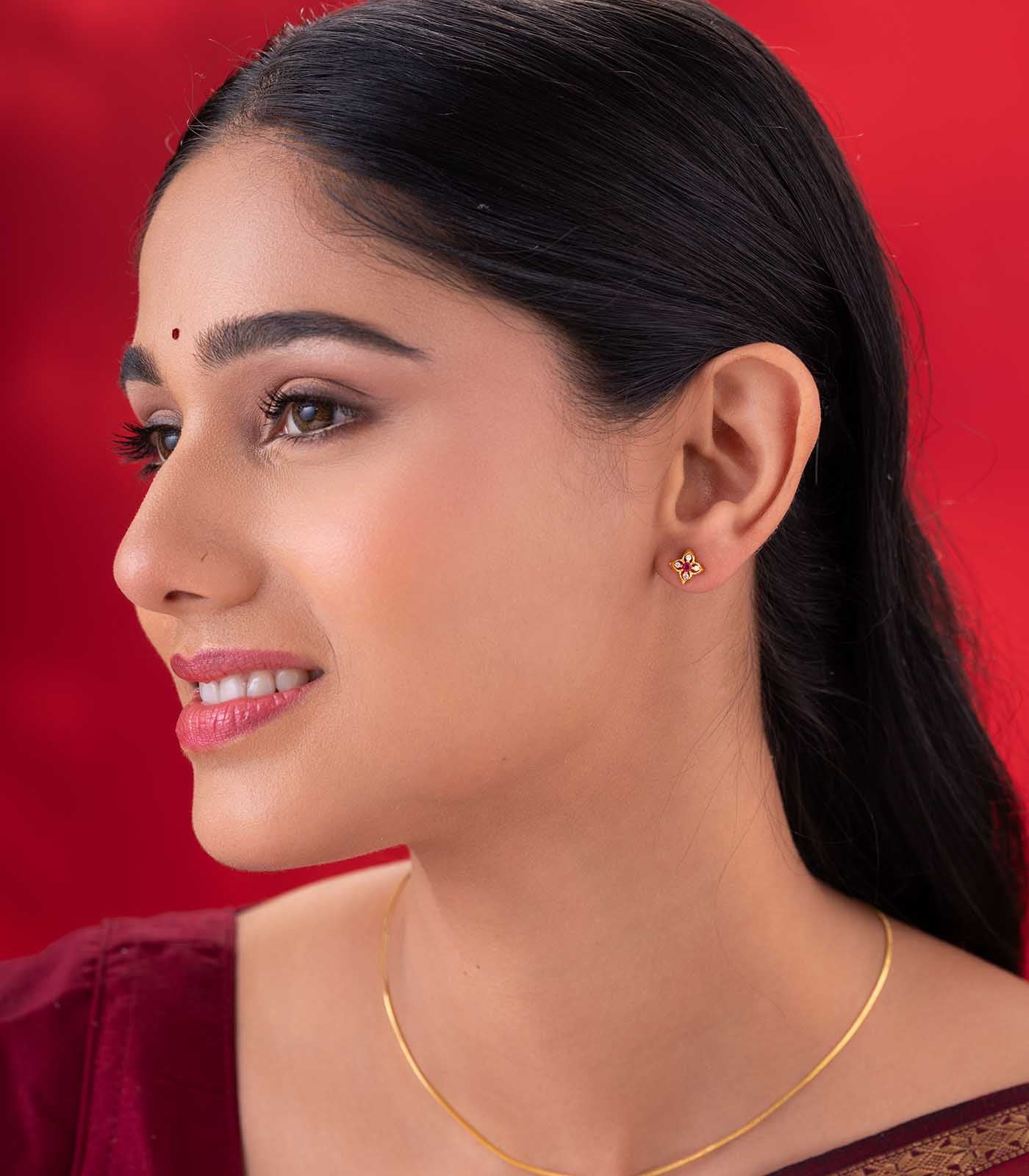 Pink Quadret Gold Tops