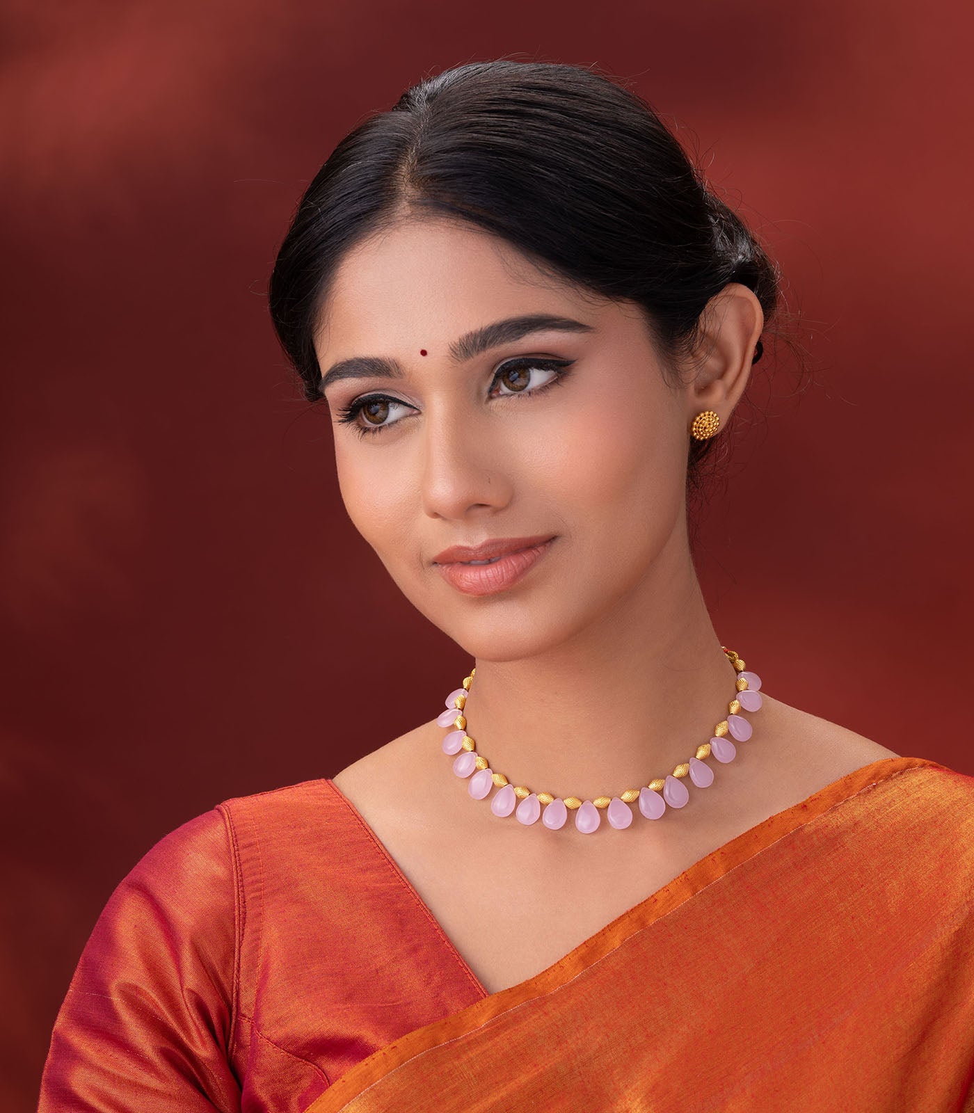 Soft Pink Petal Necklace