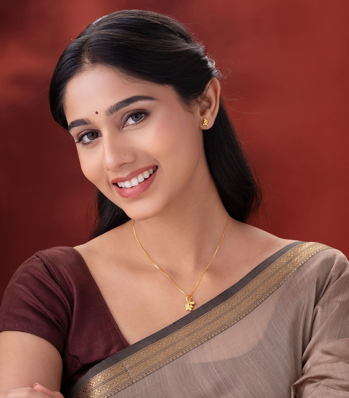 Autumn leaf pendant set