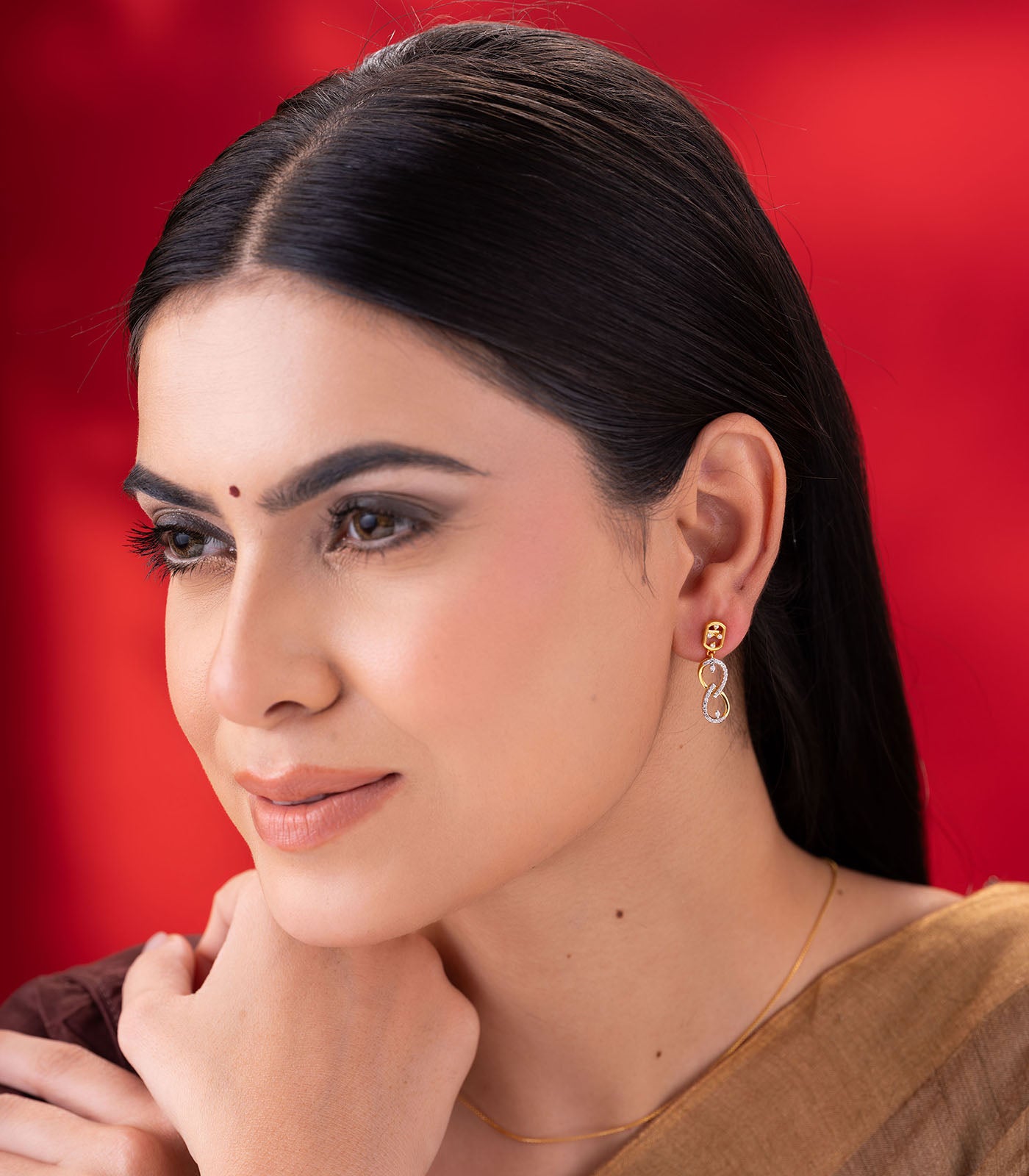 Infinity Grace Gold Earrings