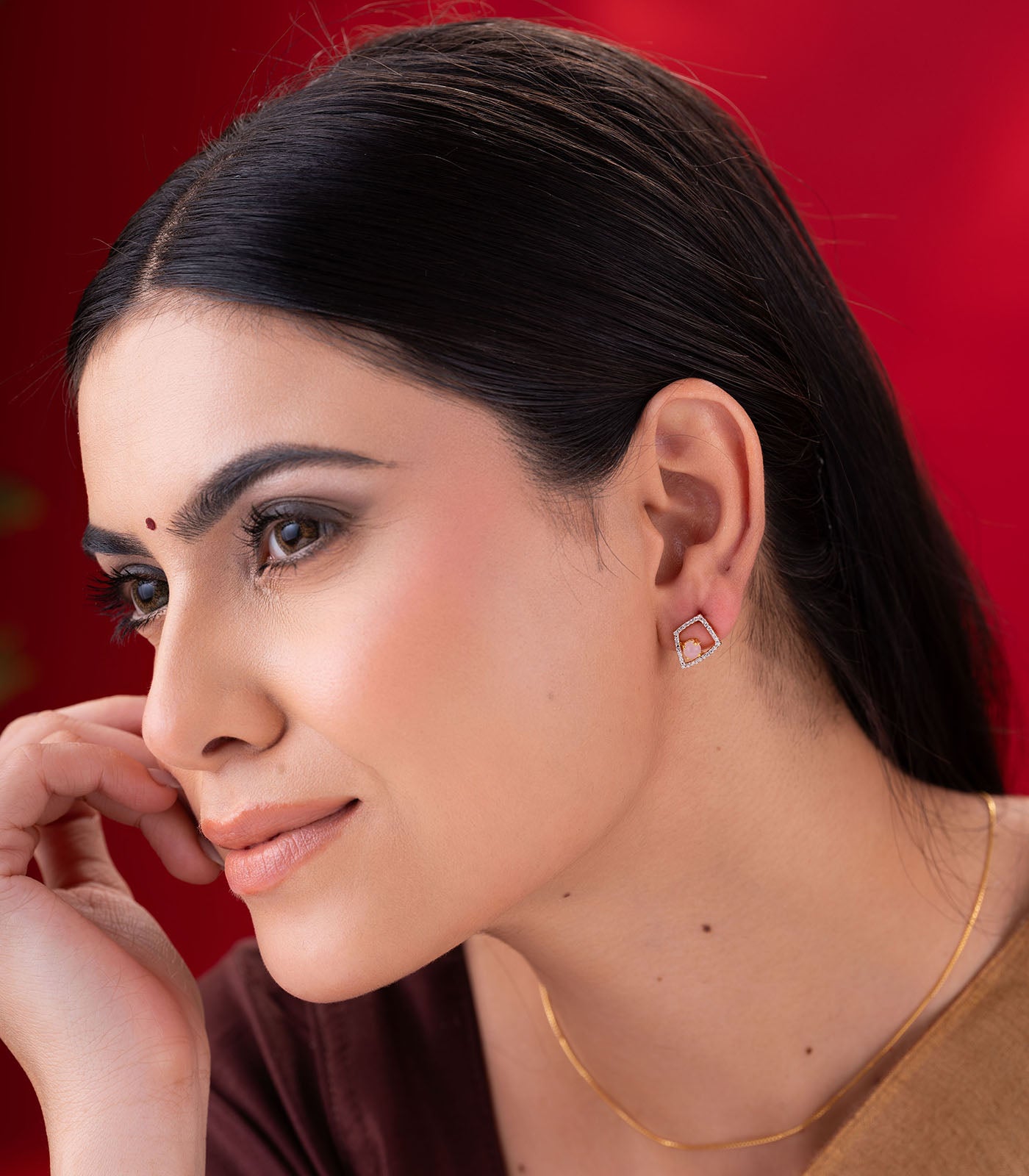 Blush Prism Gold Earrings