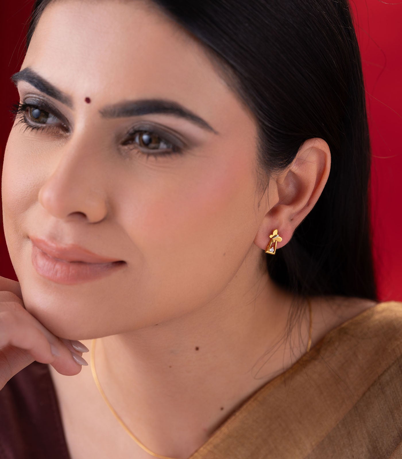 Flutterbeam Gold Earrings