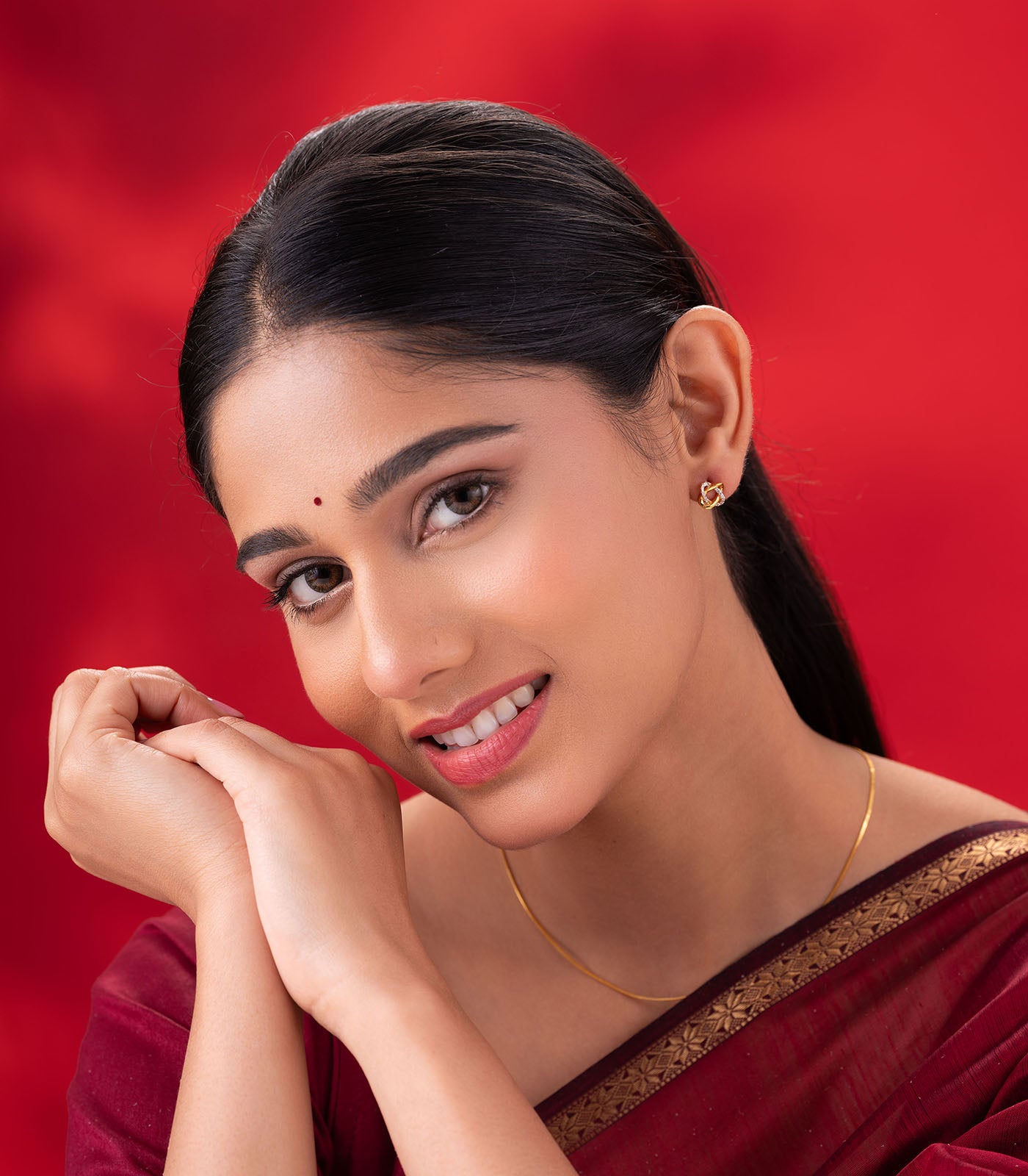 Eternal Knot Gold Earrings