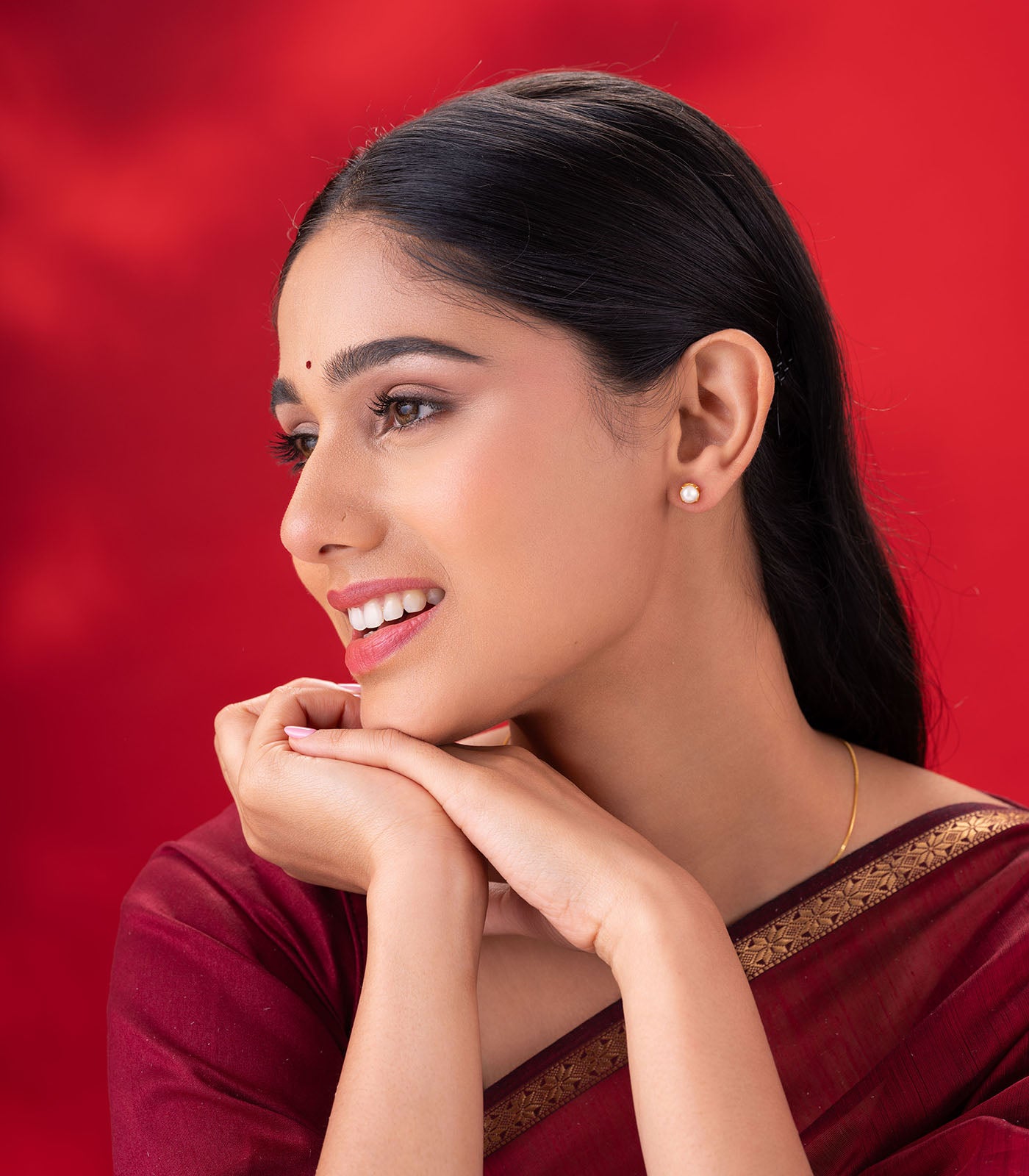 Luna Petal Pearl Earrings