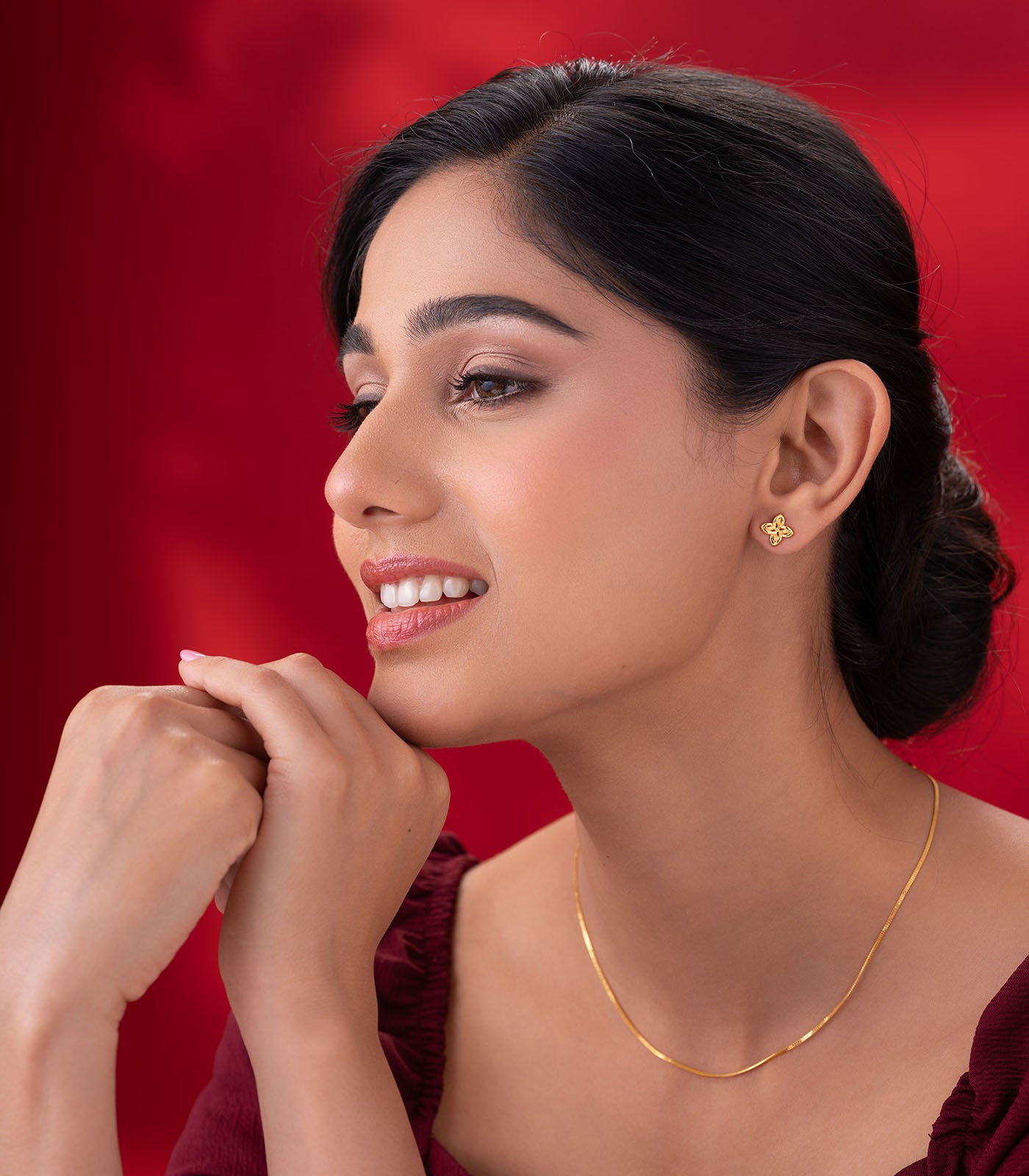 Golden Petal Knot Tops