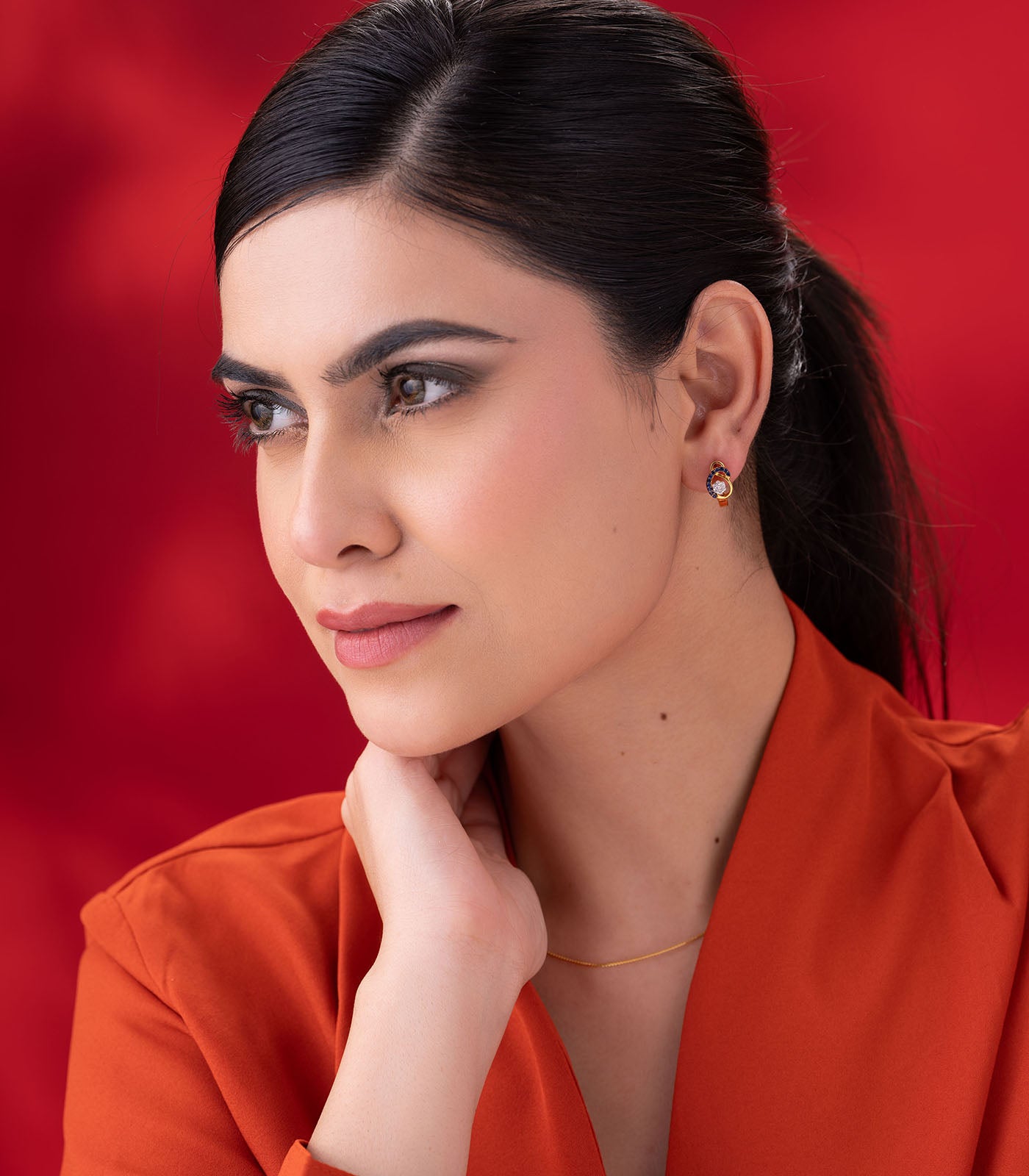 Azure Halo Interloop Hoop Earrings