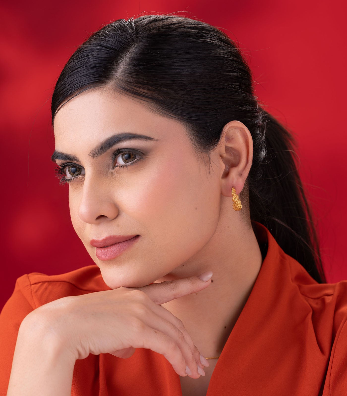 Golden Spiral Mesh Hoops