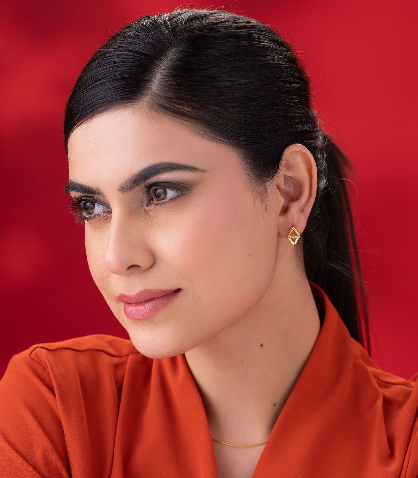 Astra Frame Gold Earrings