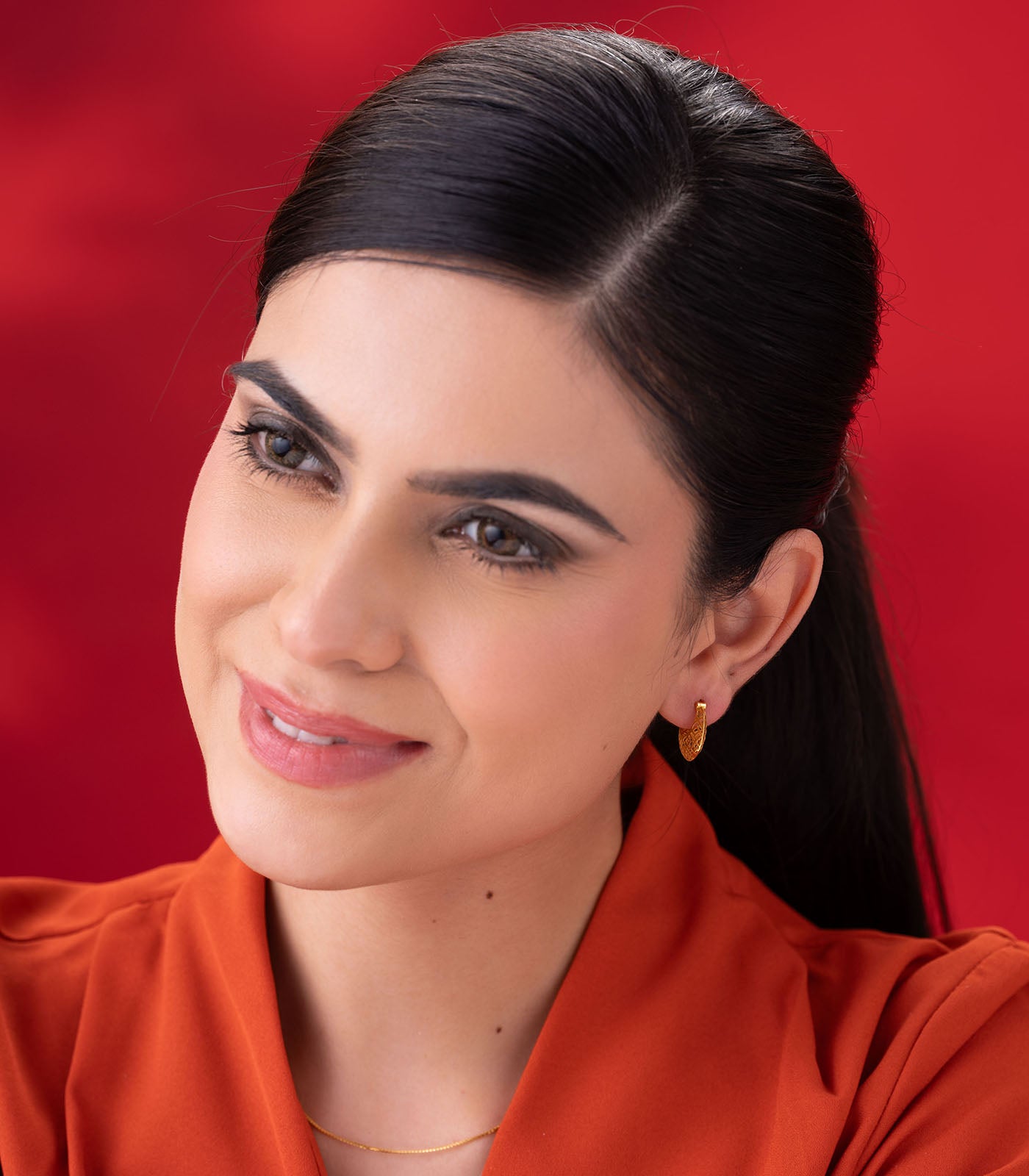 Aarika Lattice Gold Earrings