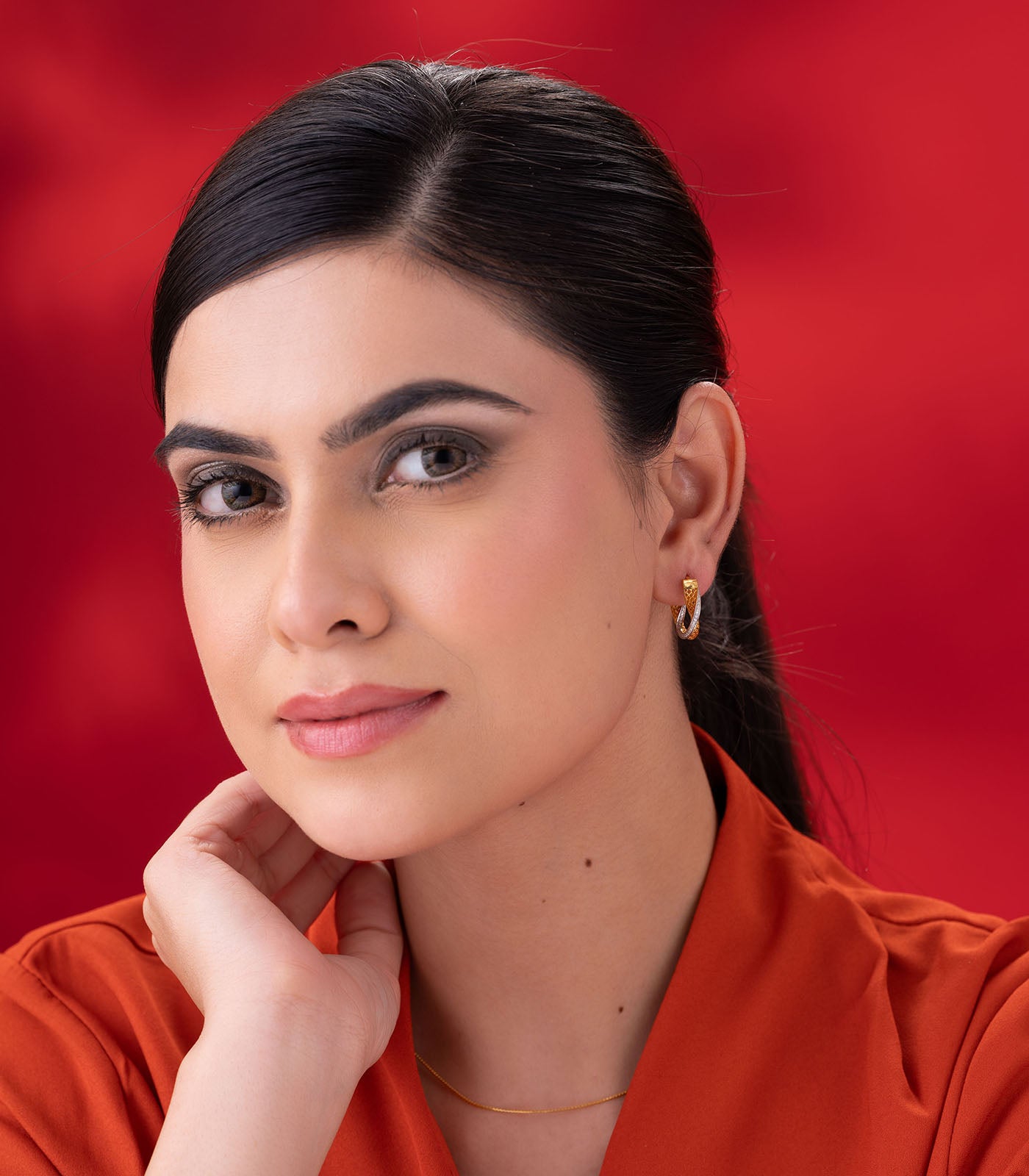 Auric Weave Gold Hoop Earrings