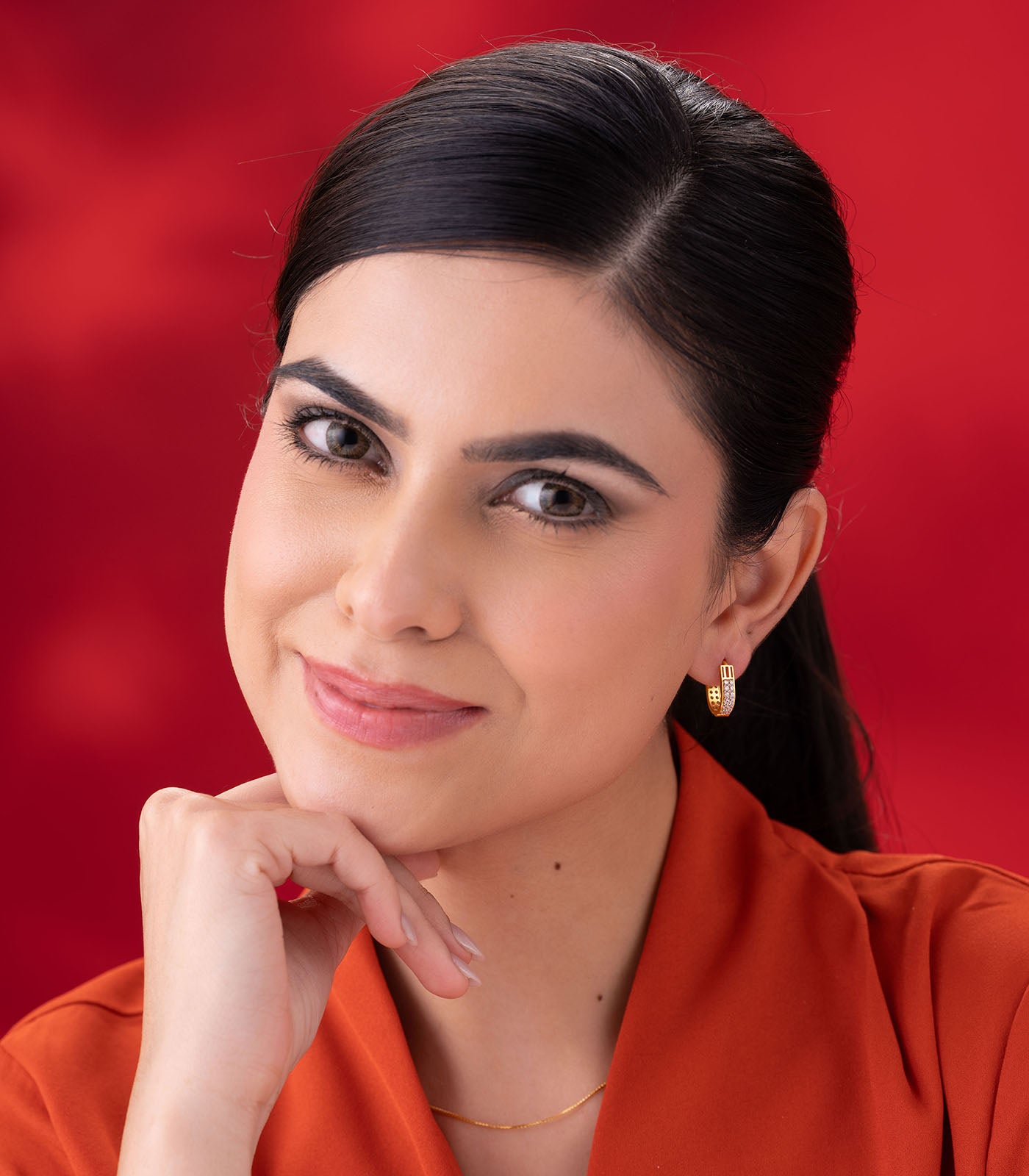 U- Shaped Crystal Earrings