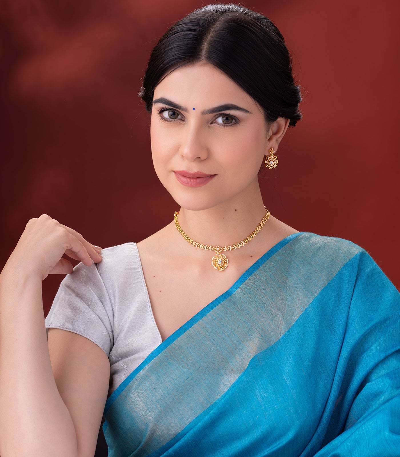 Blossom Gold Necklace Set