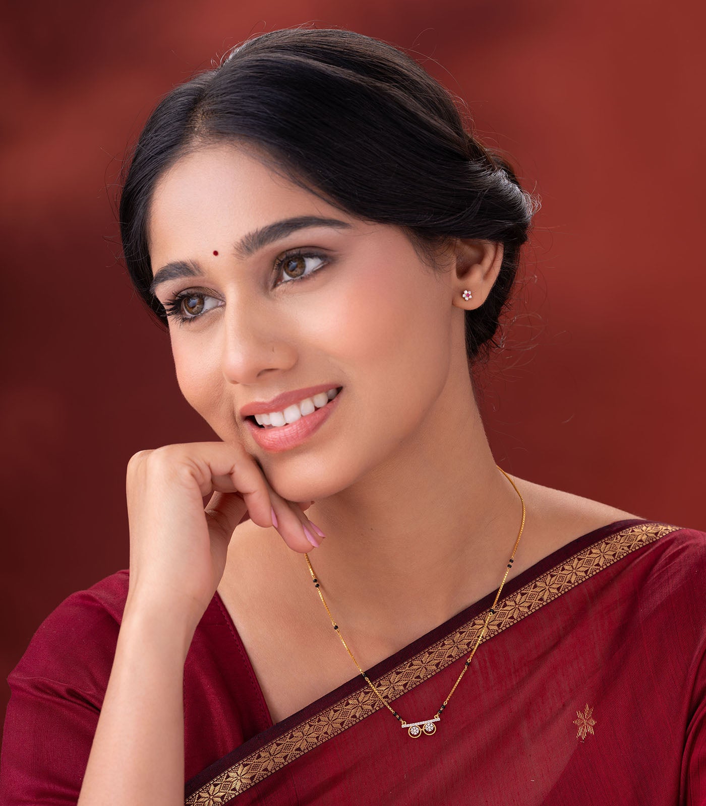 Twin Bloom Gold Mangalsutra