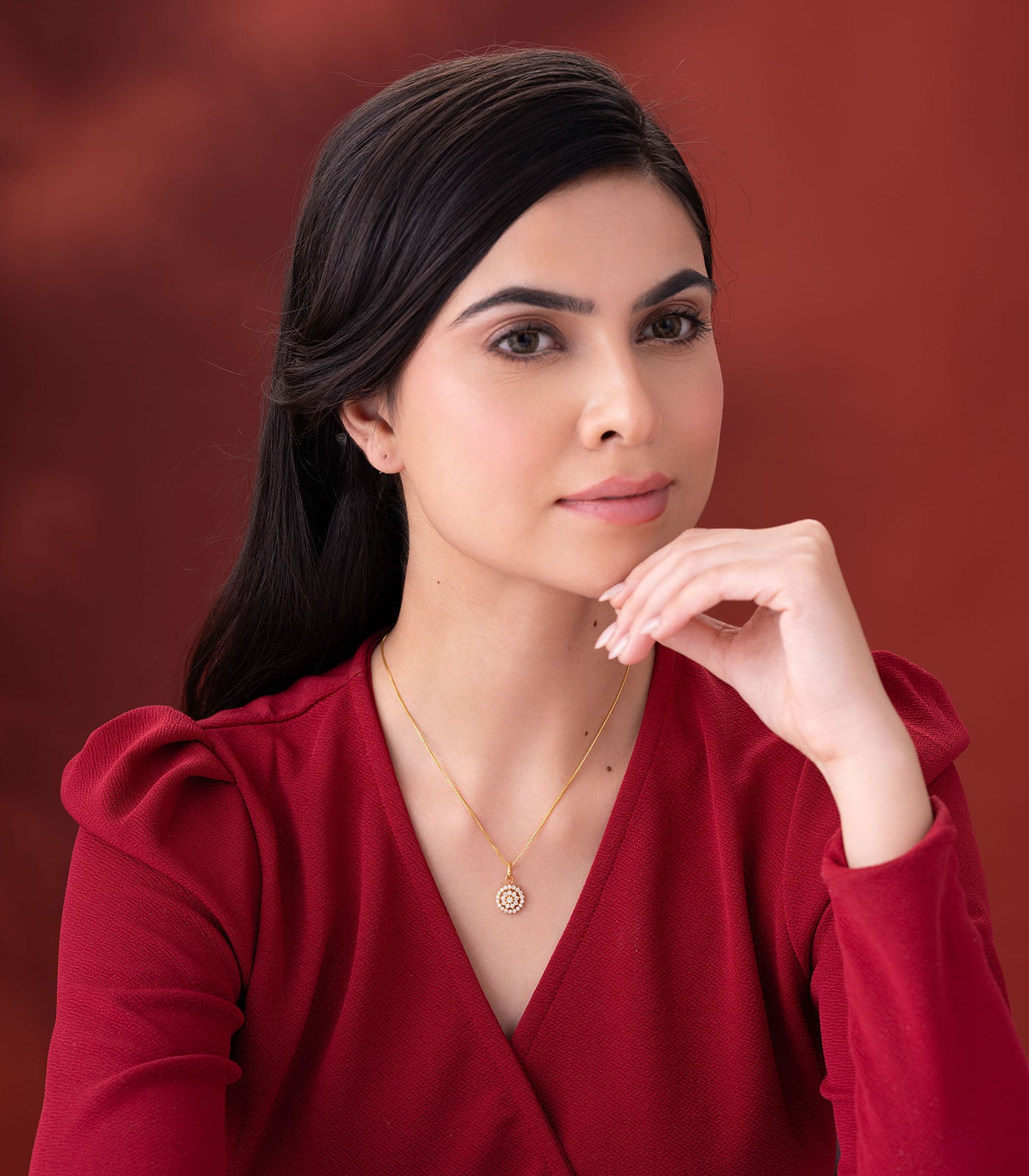 Blossom Cluster Gold Pendant