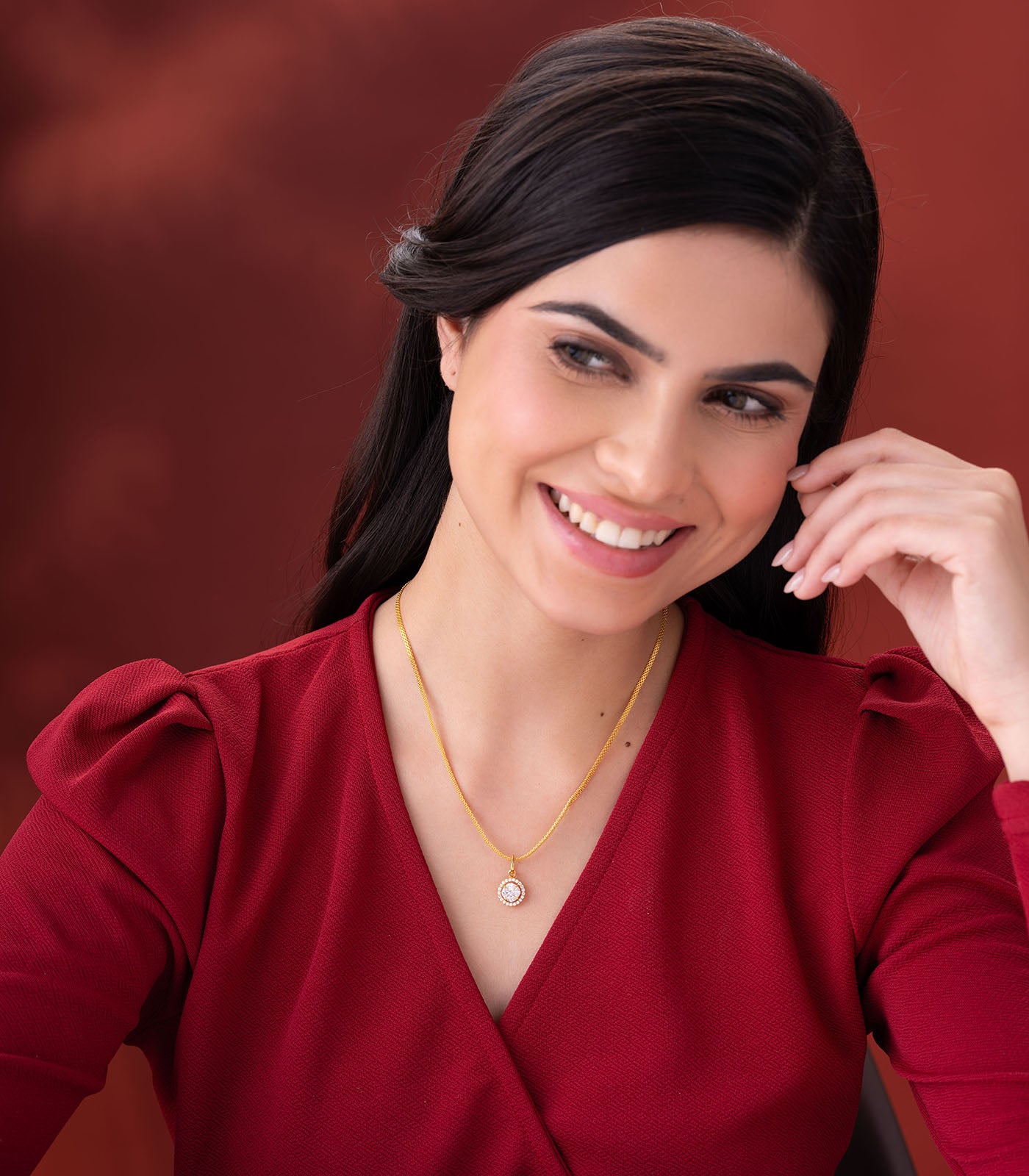 Radiant Halo Gold Pendant