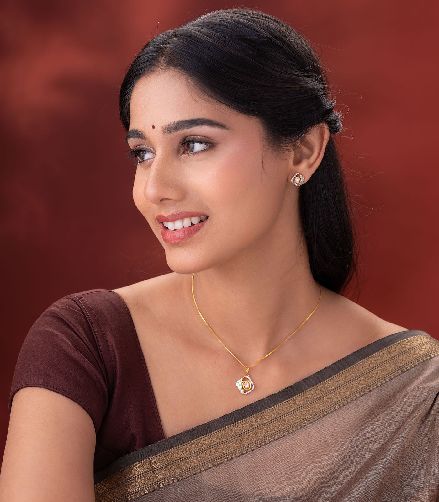 The Mosaic Bloom Pendant Set