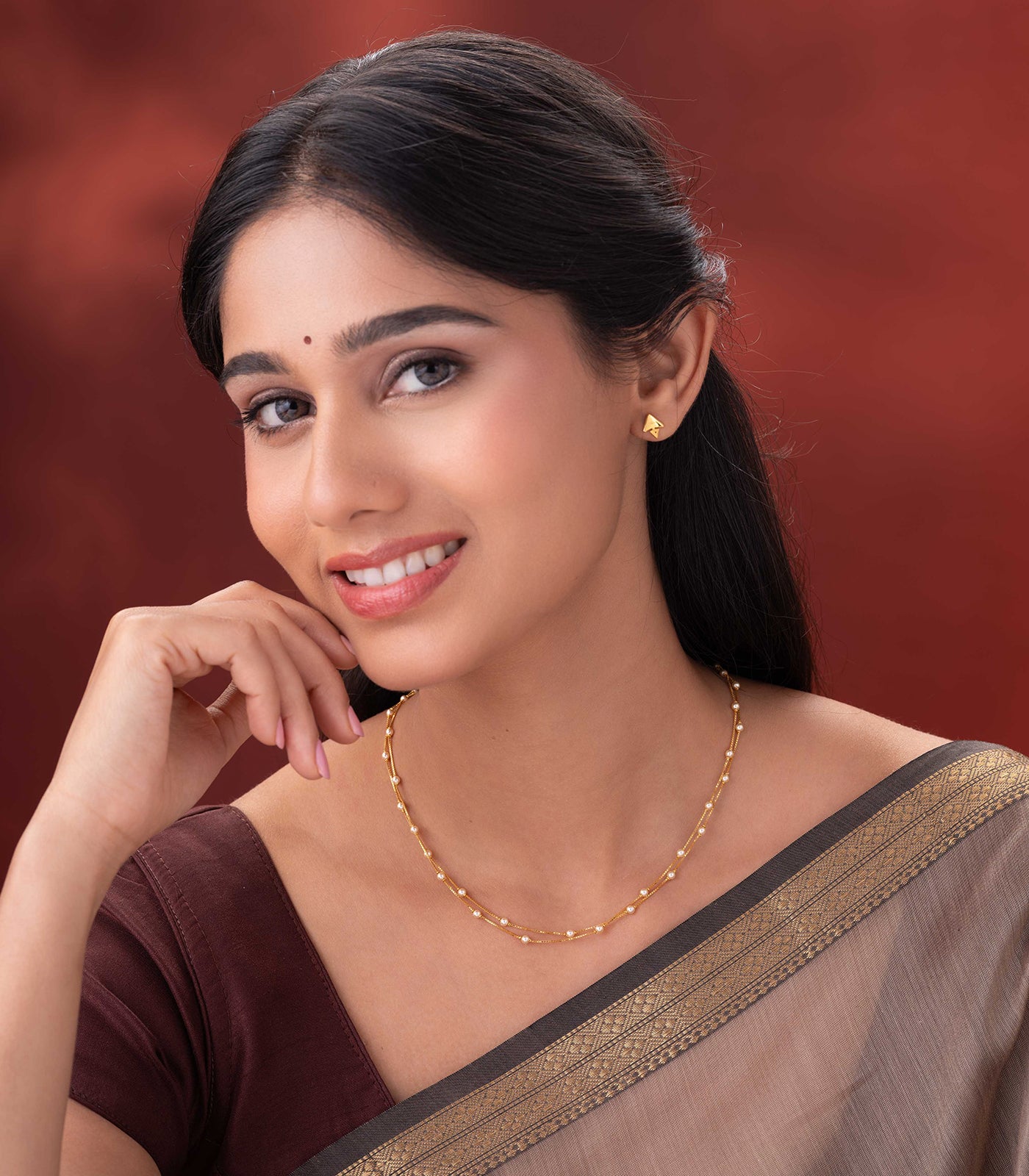 Double-Layered Goph Pearl Necklace