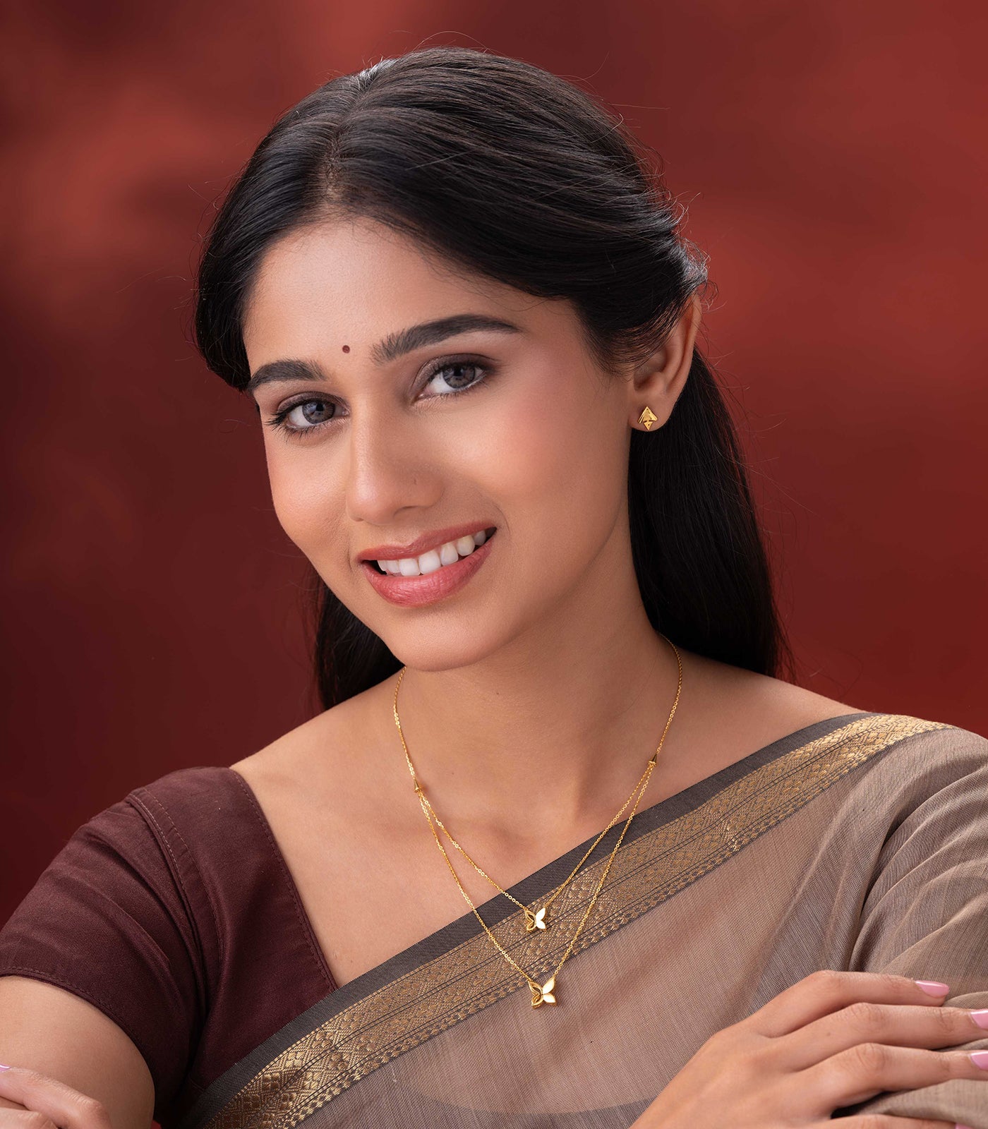 Twin Flutter Goph Necklace