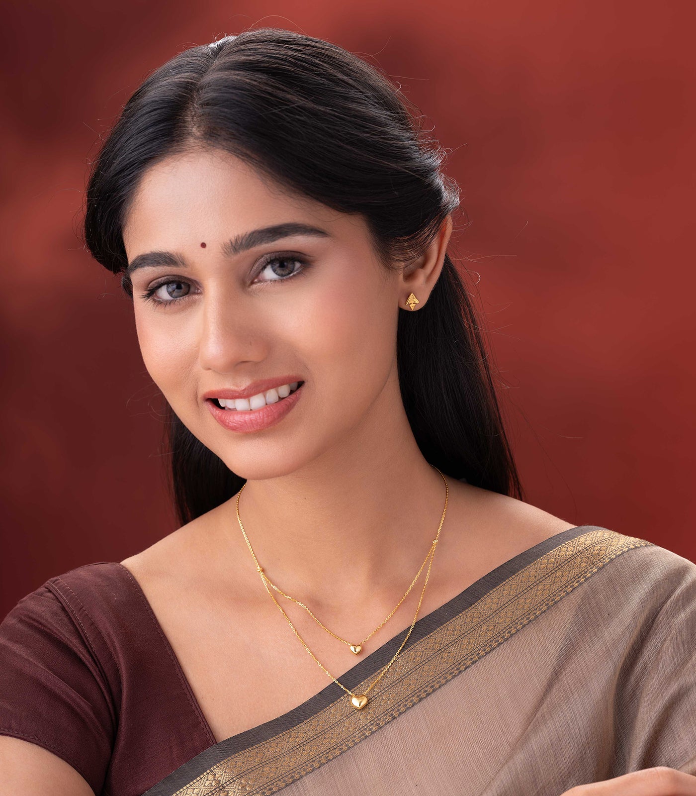 Double Heart Goph Necklace