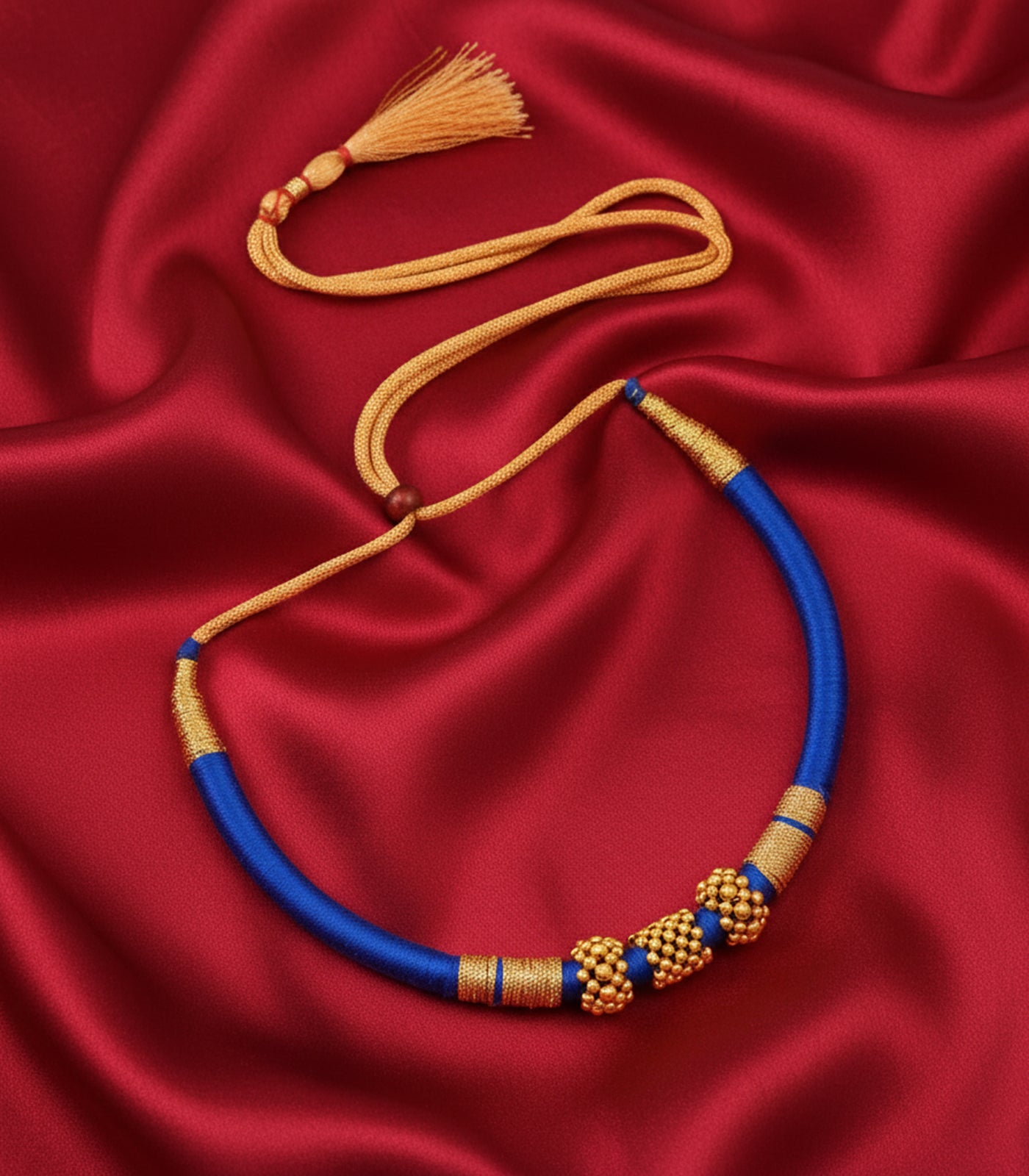 Persian Blue Thread Goph Necklace