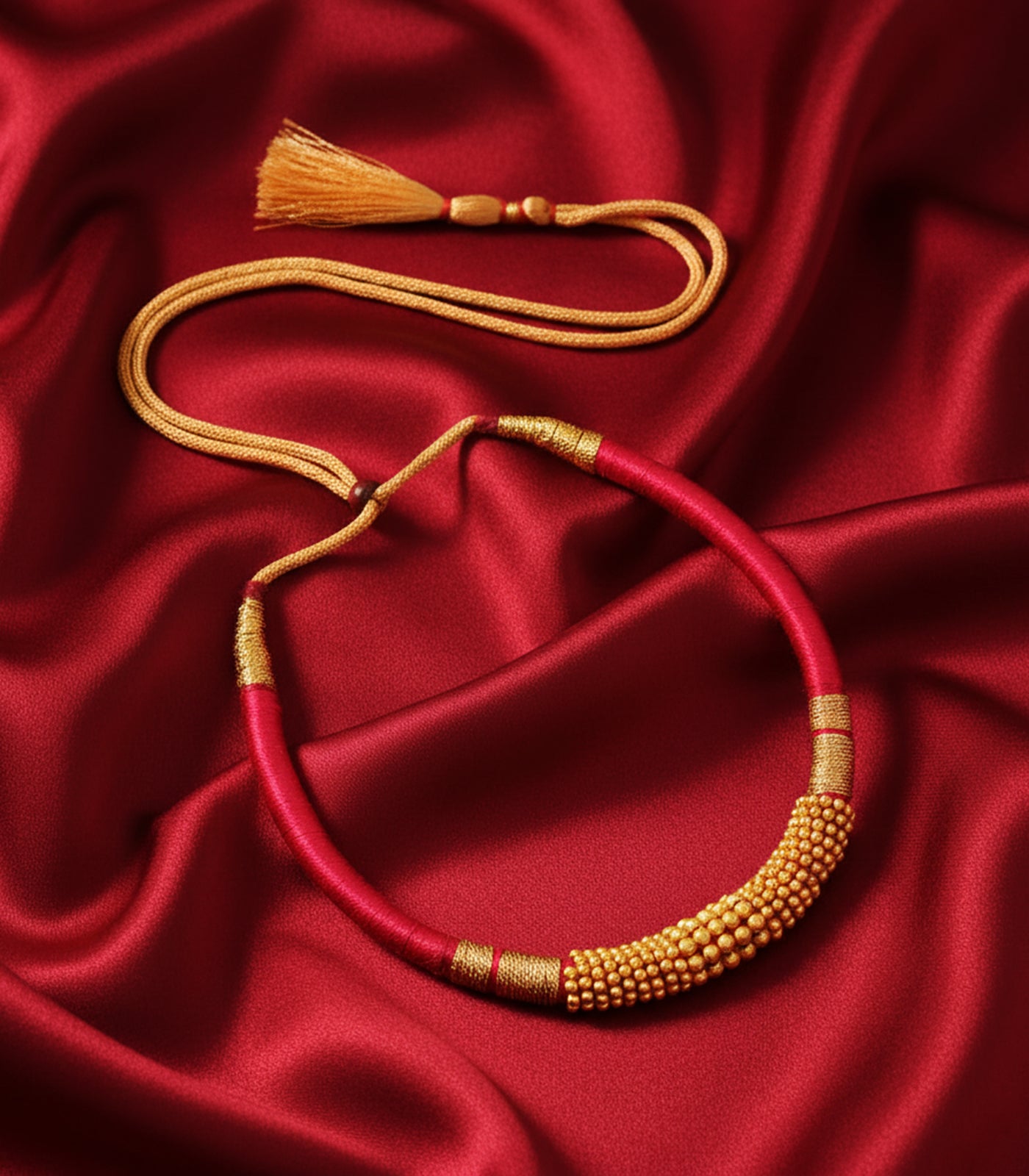 Sun Color Thread Goph Necklace