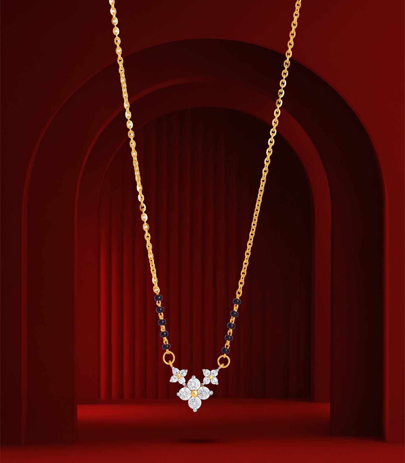 Three Flowers Classic Mangalsutra
