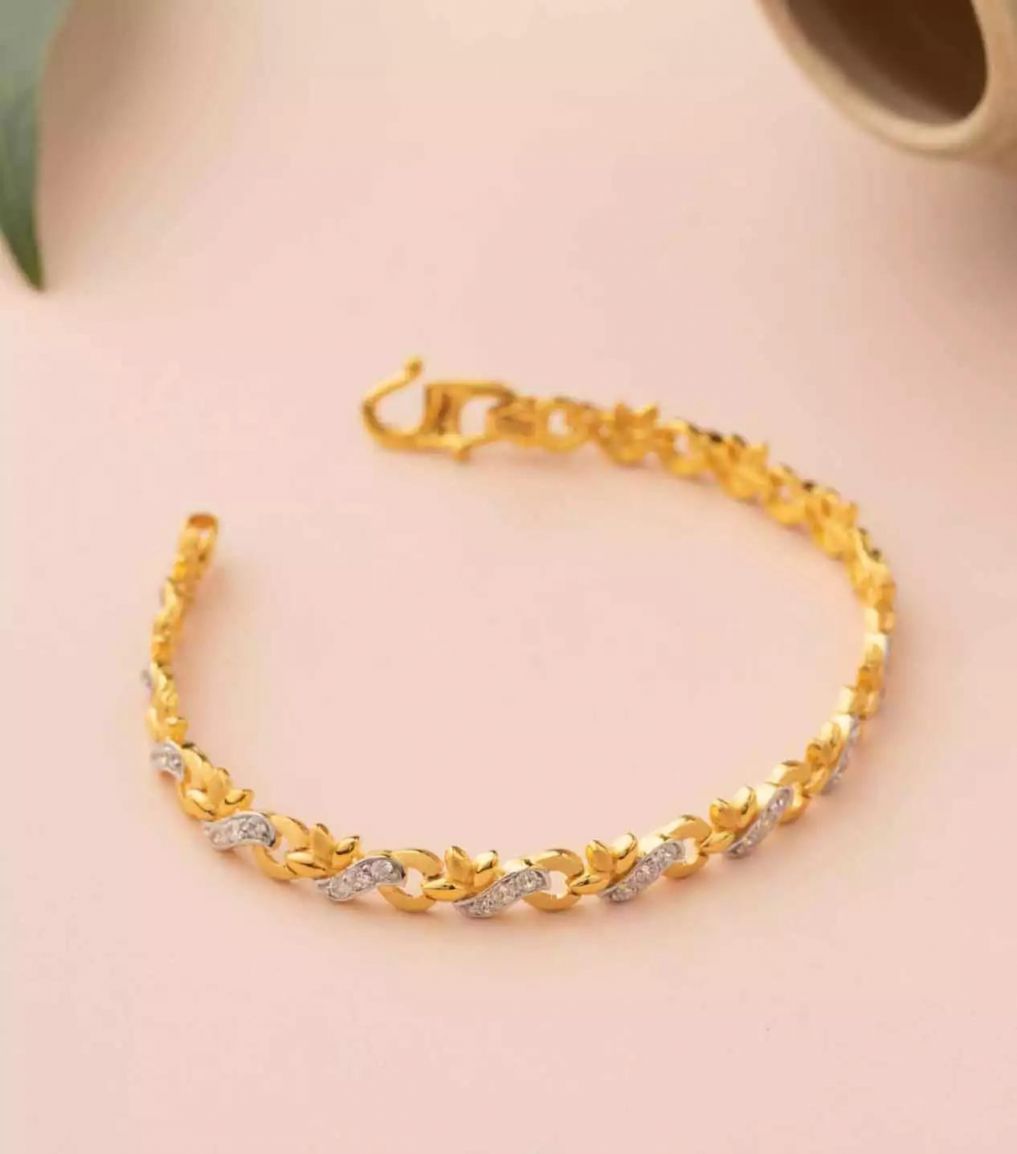 Buy Latest Light Weight Gold Bracelet Design Gold Plated Guaranteed  Jewellery Online