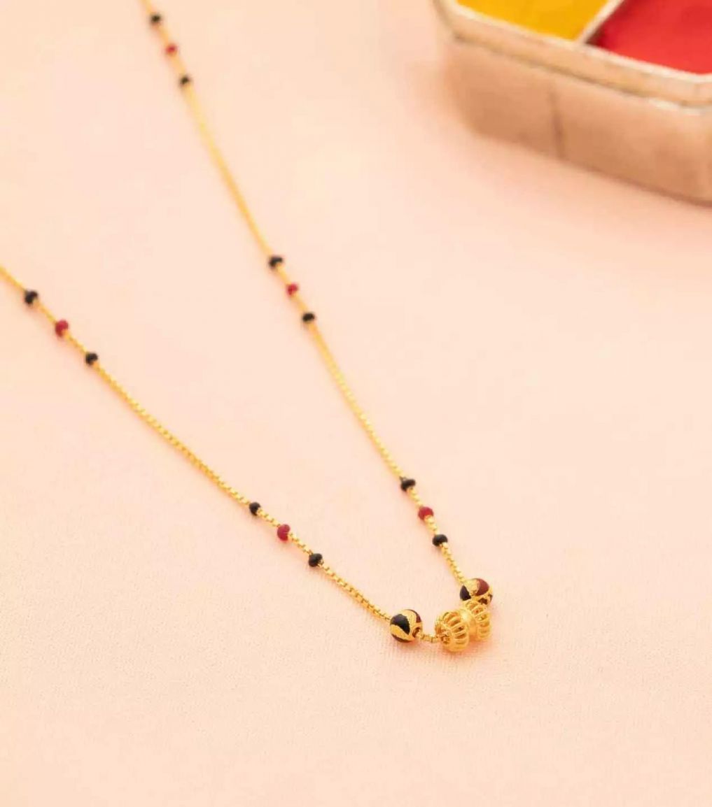 Sasitrends Traditional Micro Gold Plated Mangalsutra Gold Designer Pen