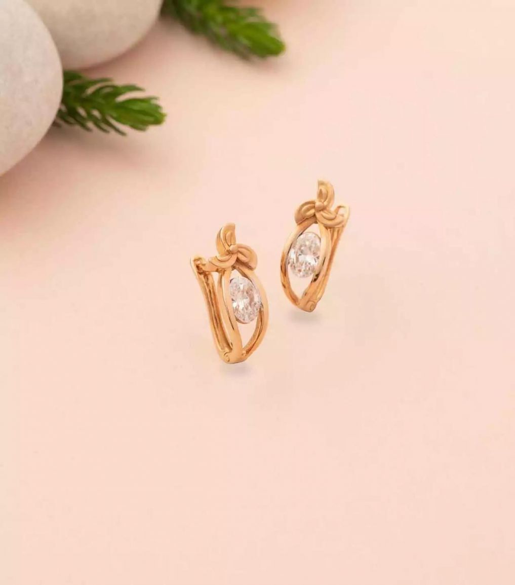 18K Gold Plain Hoop Earrings – Medium | Medium Sized Gold Hoop Earrings |  Cadar – CADAR