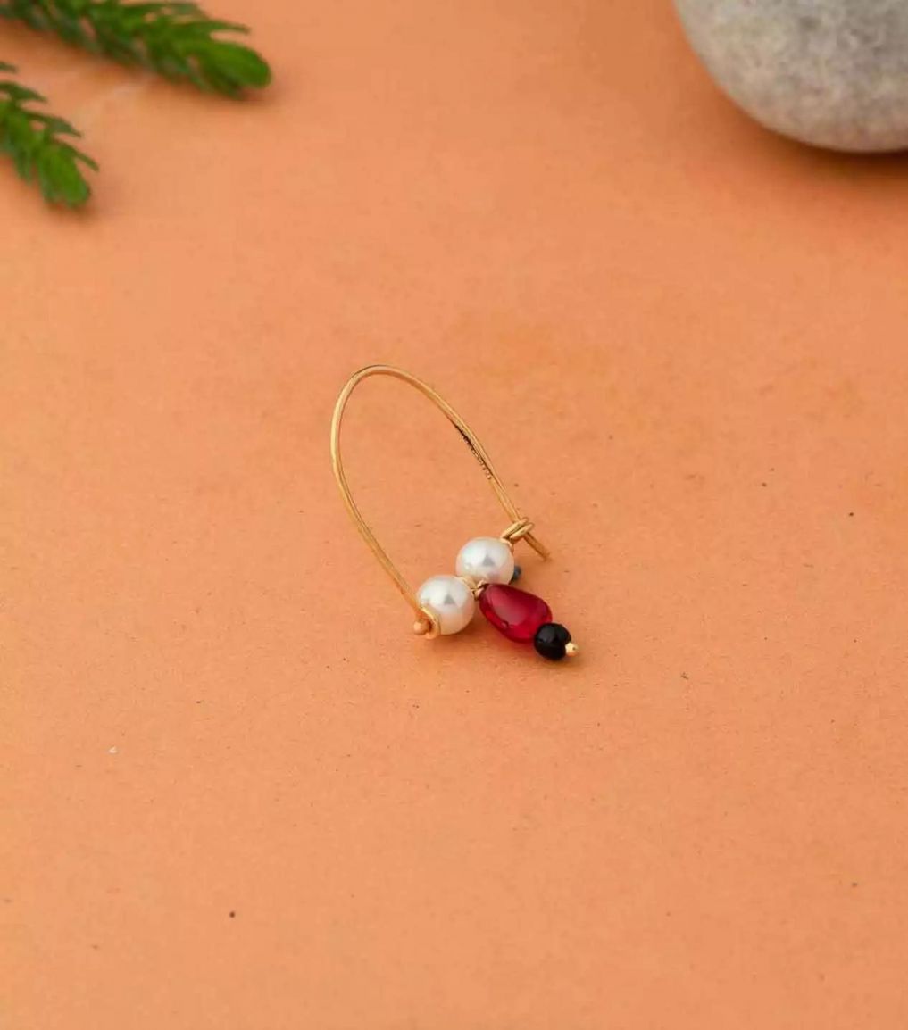 Buy Traditional Design 18kt Gold Earrings Upper Ear Earrings Infant Hoop  Earrings Piercing Online in India - Etsy
