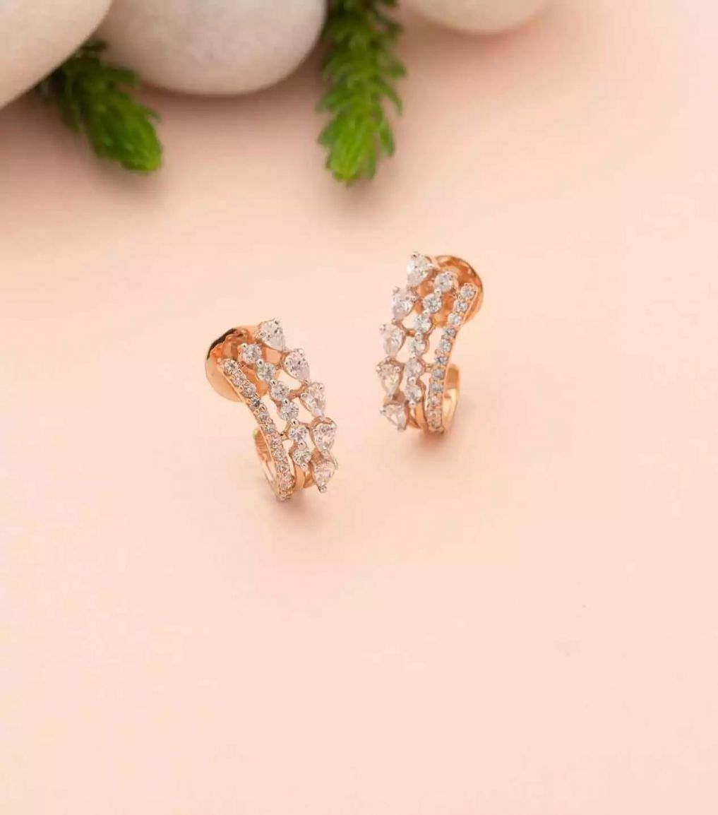 Sophisticated Flower 22k Gold Top Earrings – Andaaz Jewelers