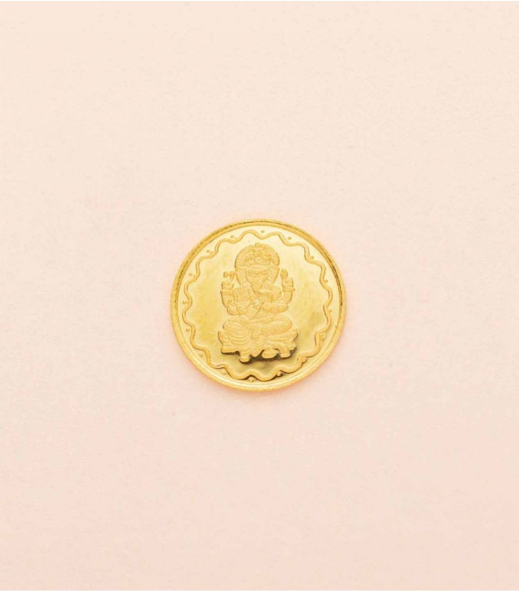 Gold Ganpati Coin-1GM
