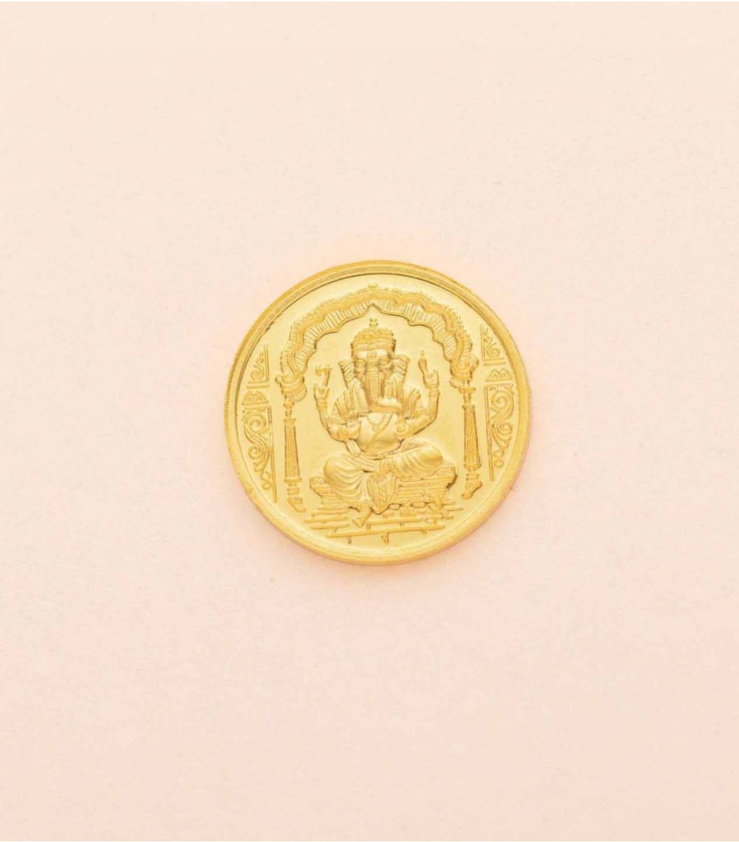 Gold Ganpati Coin-3GM