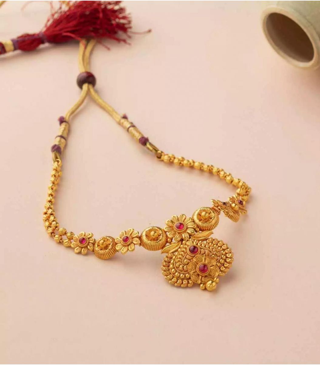 Gold Necklace-NEL923591