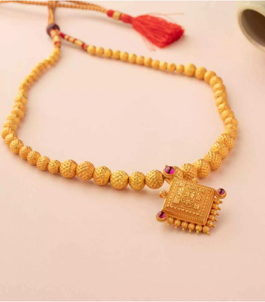 Gold Necklace-NEL925991